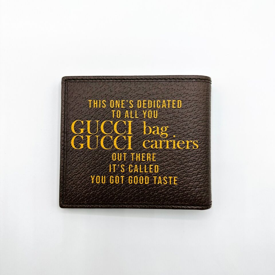 Gucci 100 Centennial Men's Brown Leather Bifold Wallet