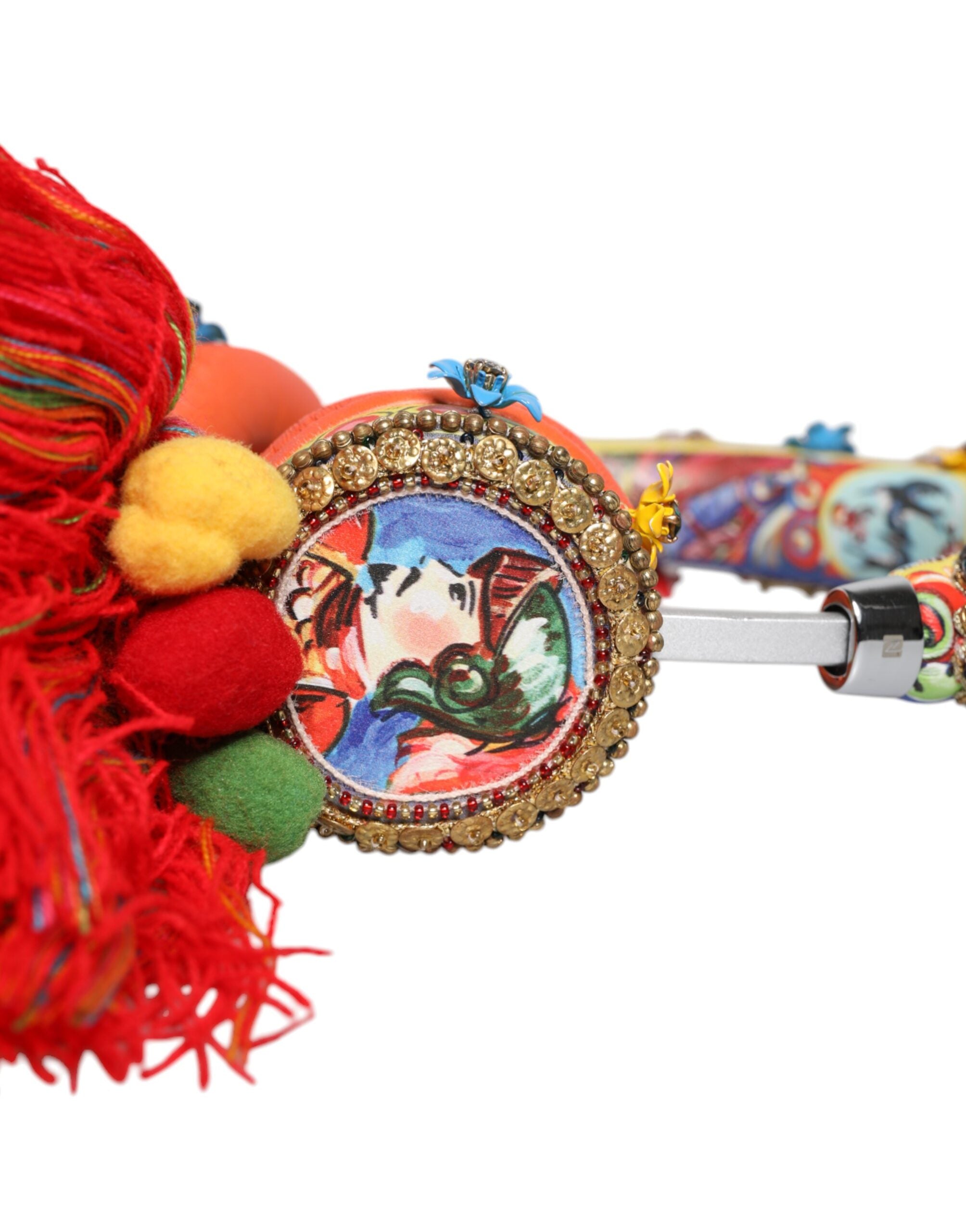 Dolce & Gabbana Multicolor Whimsical Tasseled Crystal Headset Women's Headphones (Pre-Owned)