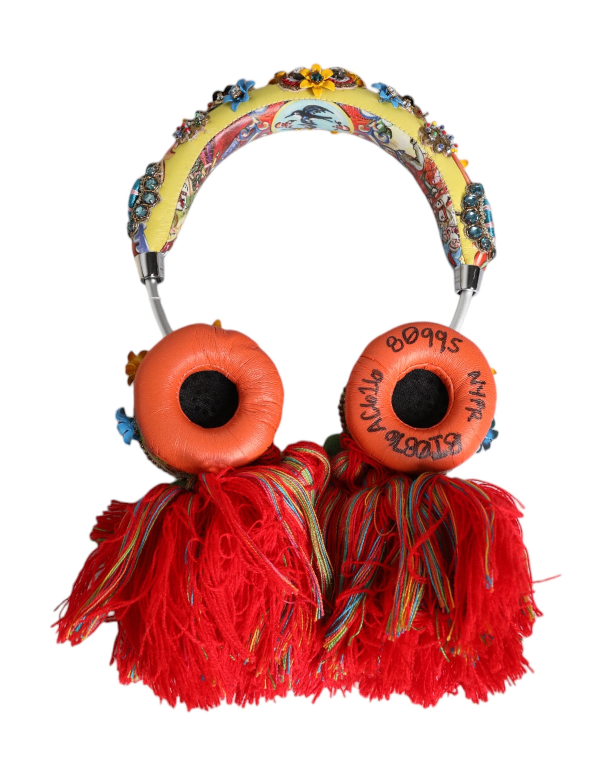 Dolce & Gabbana Multicolor Whimsical Tasseled Crystal Headset Women's Headphones (Pre-Owned)