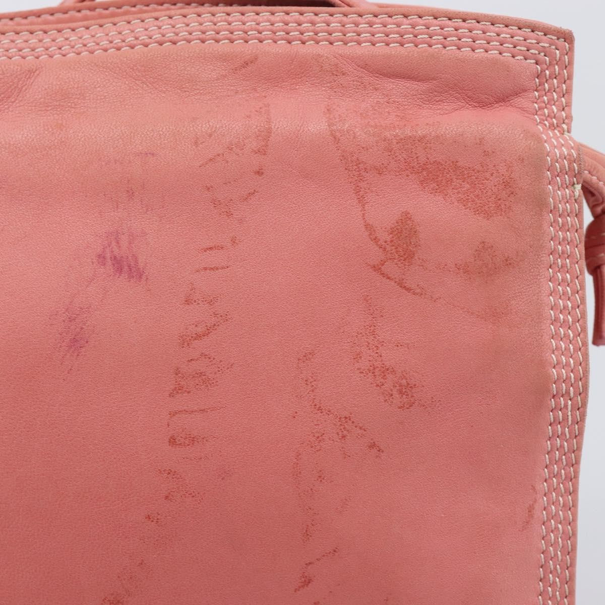 Loewe Shoulder Bag Leather Pink Leather Shoulder Bag Bag (Pre-Owned)