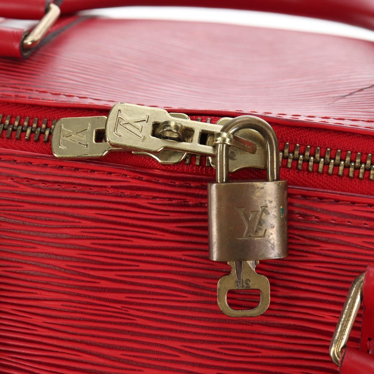 Louis Vuitton Keepall Epi Red Leather Travel Bag Bag (Pre-Owned)