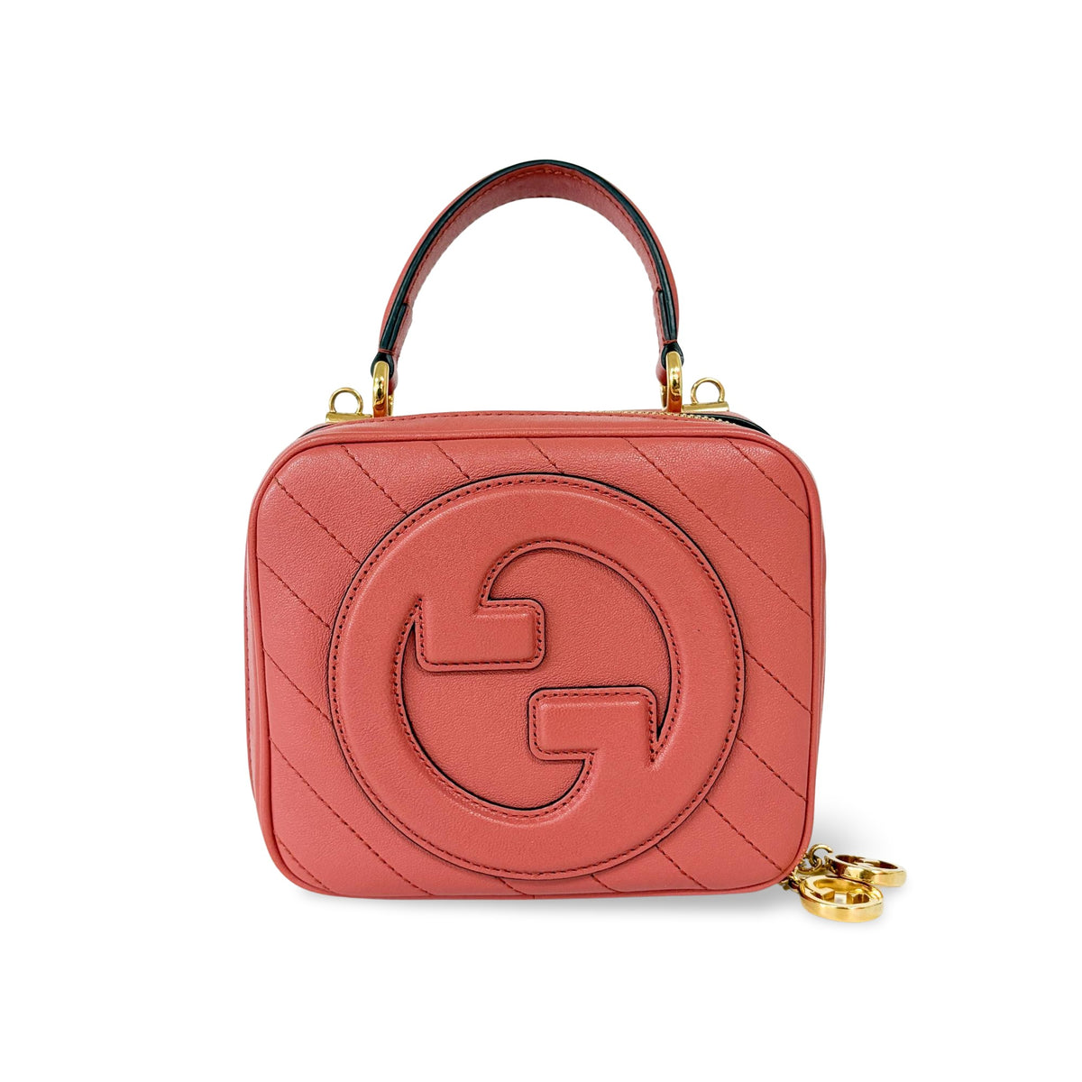 Gucci Blondie Nm Top Handle Leather Pink Leather Handbag (Pre-Owned)