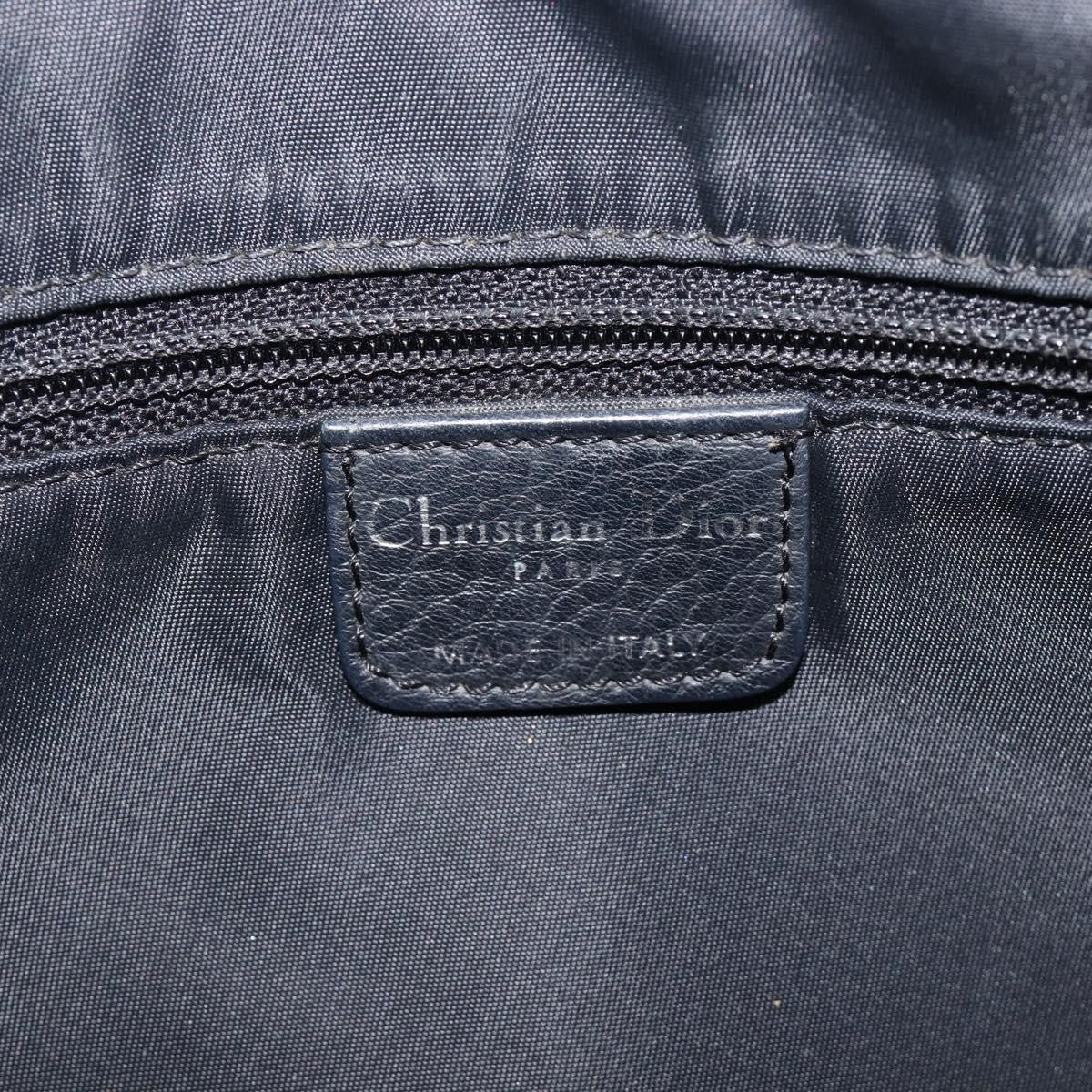Christian Dior Vintage Street Chic Messenger Diorissimo Canvas And Leather Black Canvas Handbag (Pre-Owned)