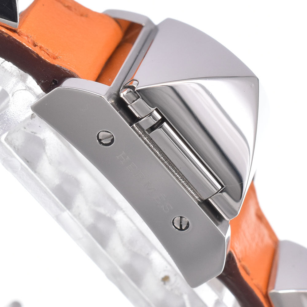 Hermes Medor Quartz Metal And Leather Watch (Pre-Owned)