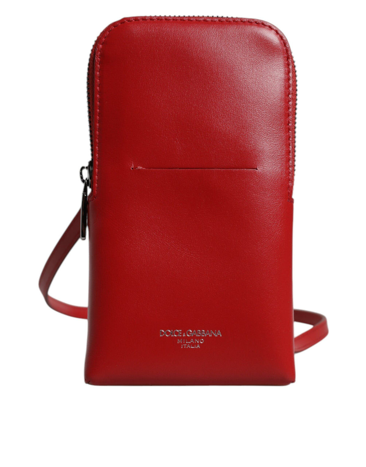 Dolce & Gabbana Red Leather Purse Phone Sling Crossbody Neck  display picture 1