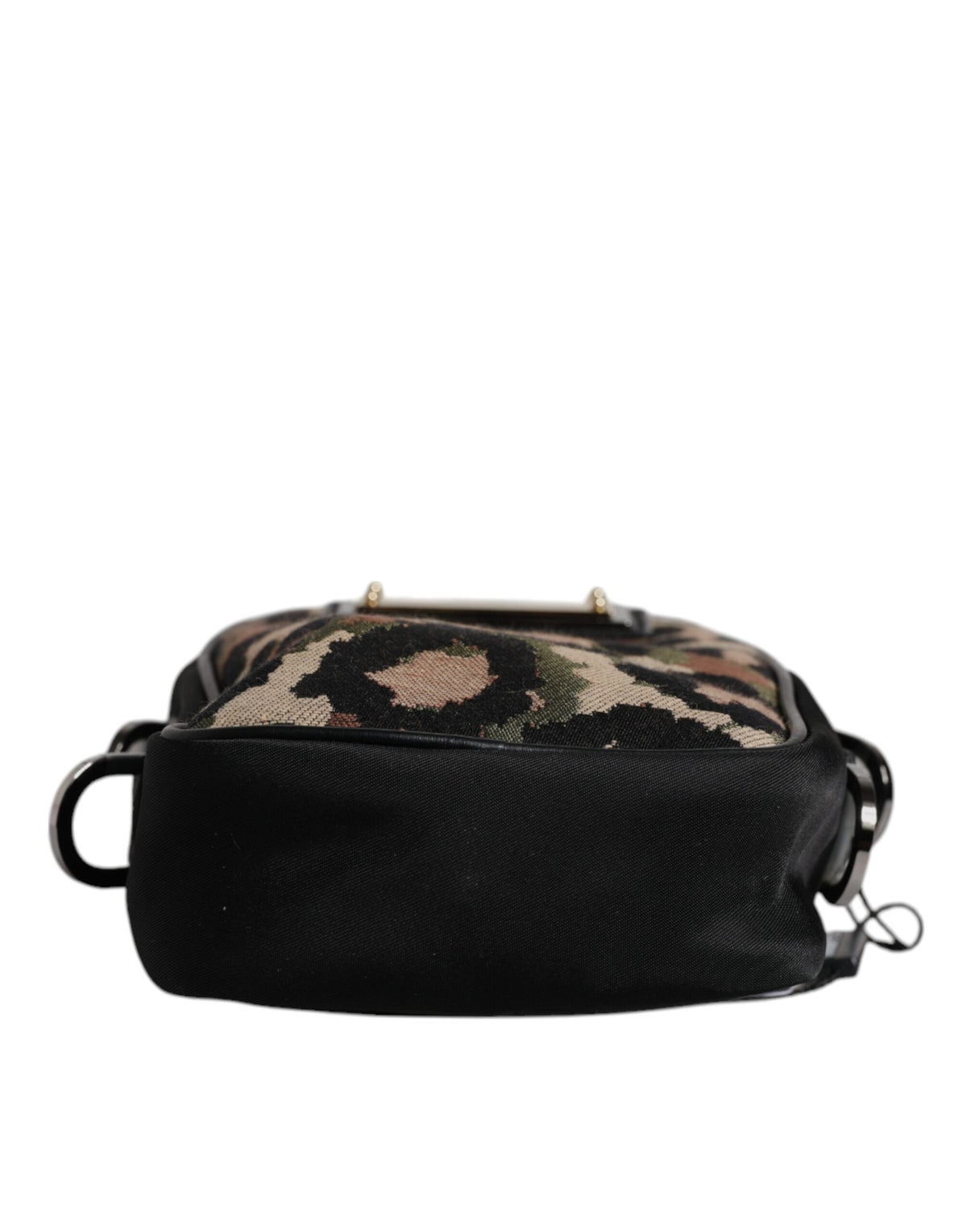 Dolce & Gabbana Multicolor Leopard Jacquard Logo Plaque Neck Strap Men's Bag (Pre-Owned)