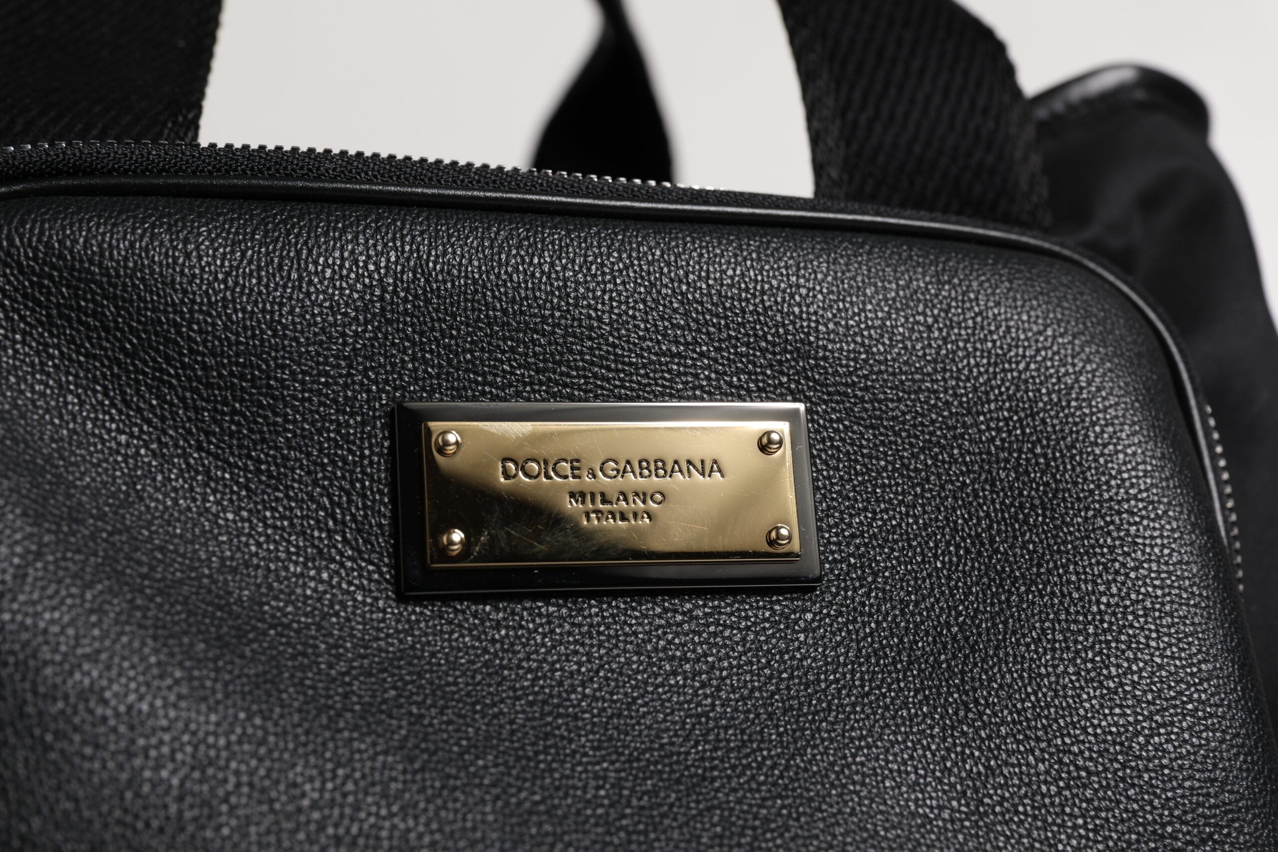 Dolce & Gabbana Black Shoulder Strap Pet Carry Logo Plaque Men's Bag