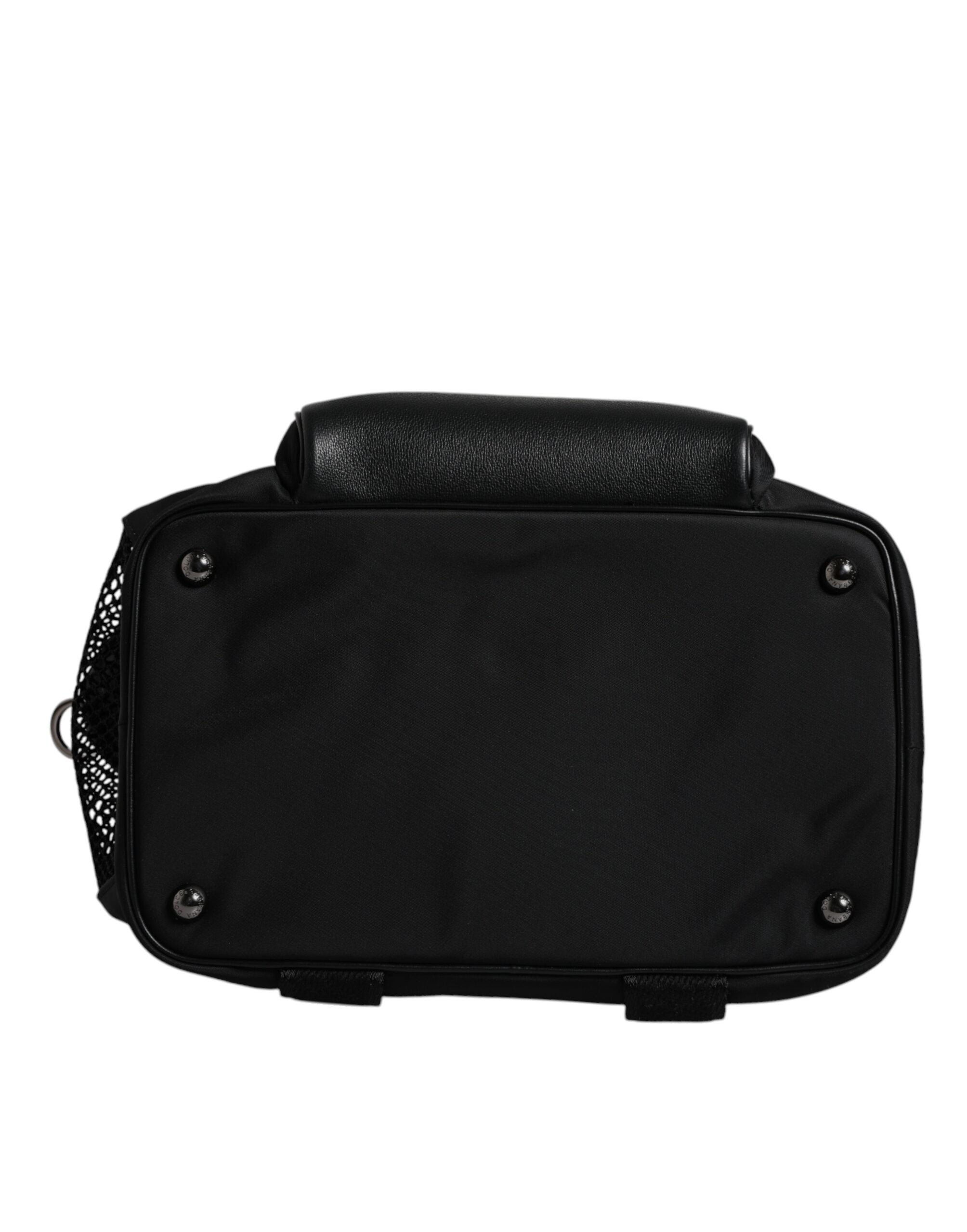 Dolce & Gabbana Black Shoulder Strap Pet Carry Logo Plaque Men's Bag
