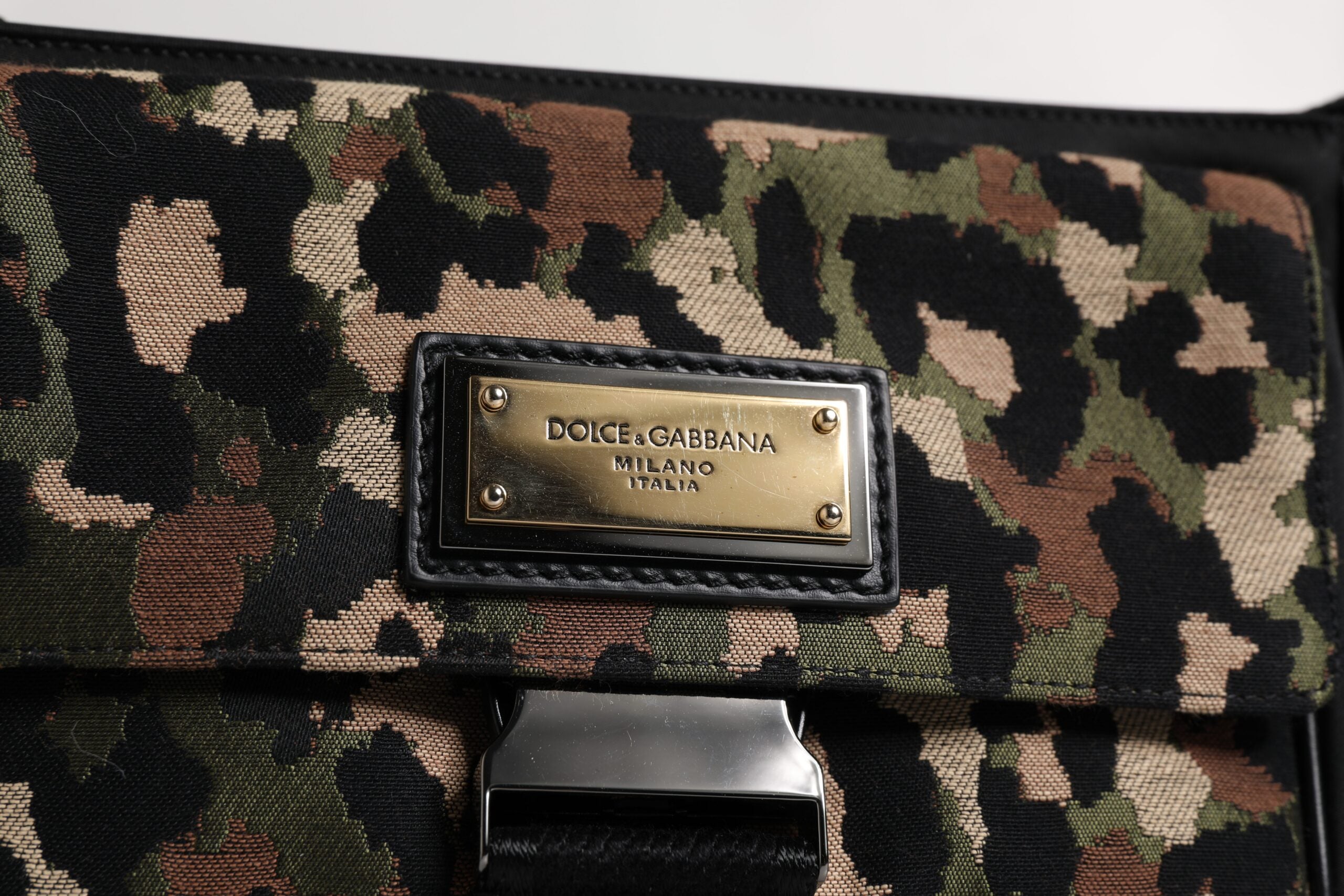Dolce & Gabbana Multicolor Leopard Jacquard Crossbody Men's Bag