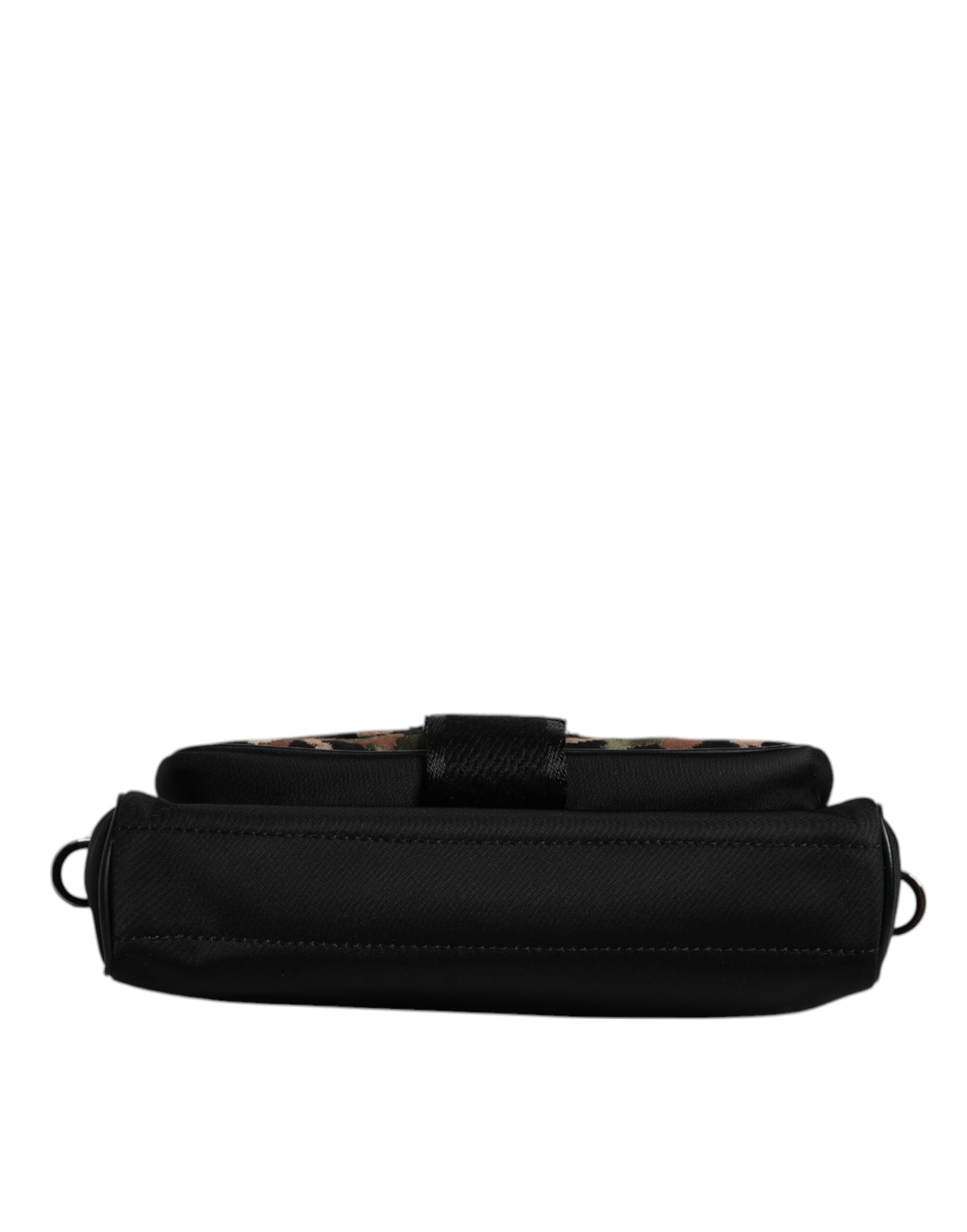 Dolce & Gabbana Multicolor Leopard Jacquard Crossbody Men's Bag