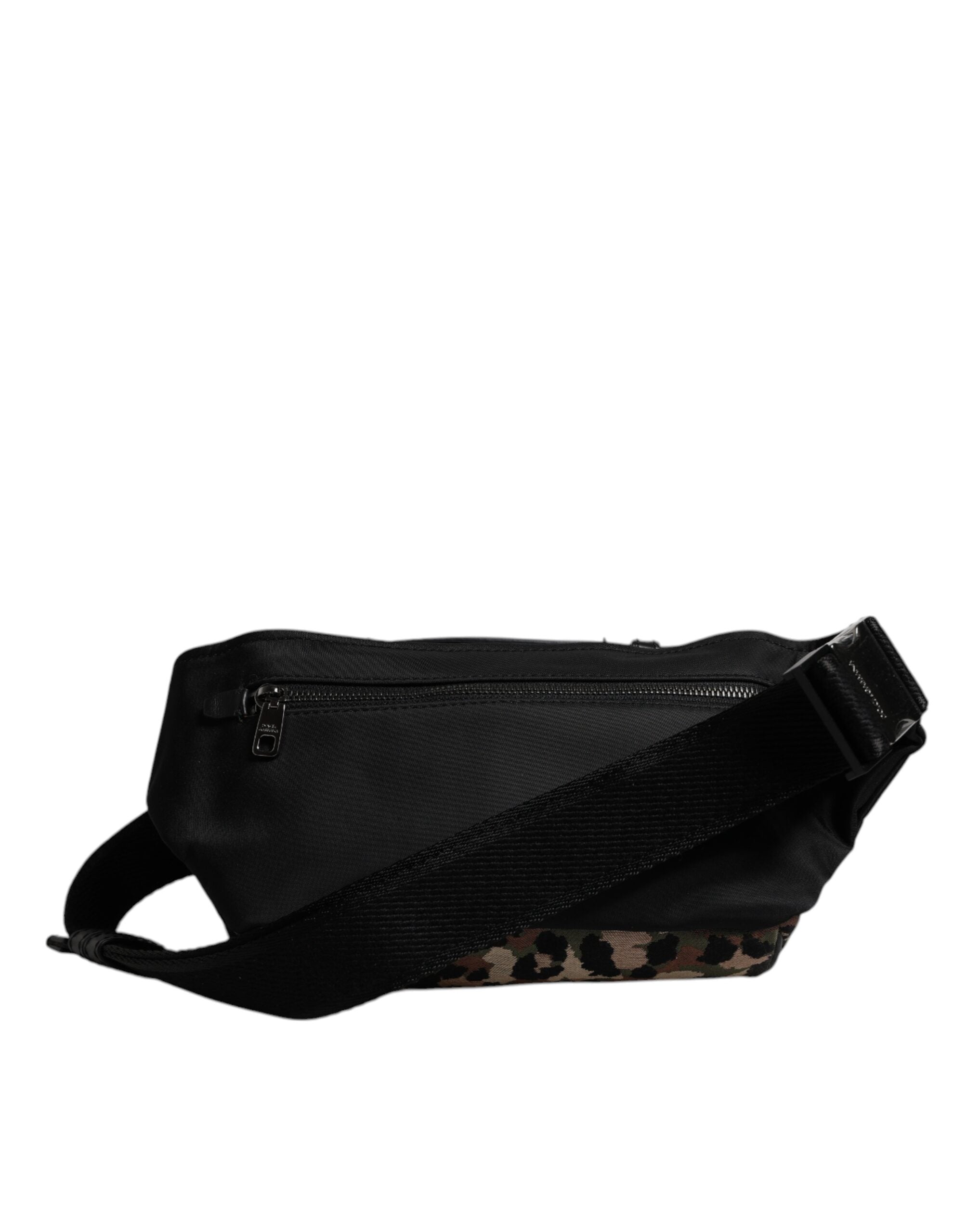 Dolce & Gabbana Multicolor Leopard DG Logo Belt Waist Fanny Pack Men's Bag