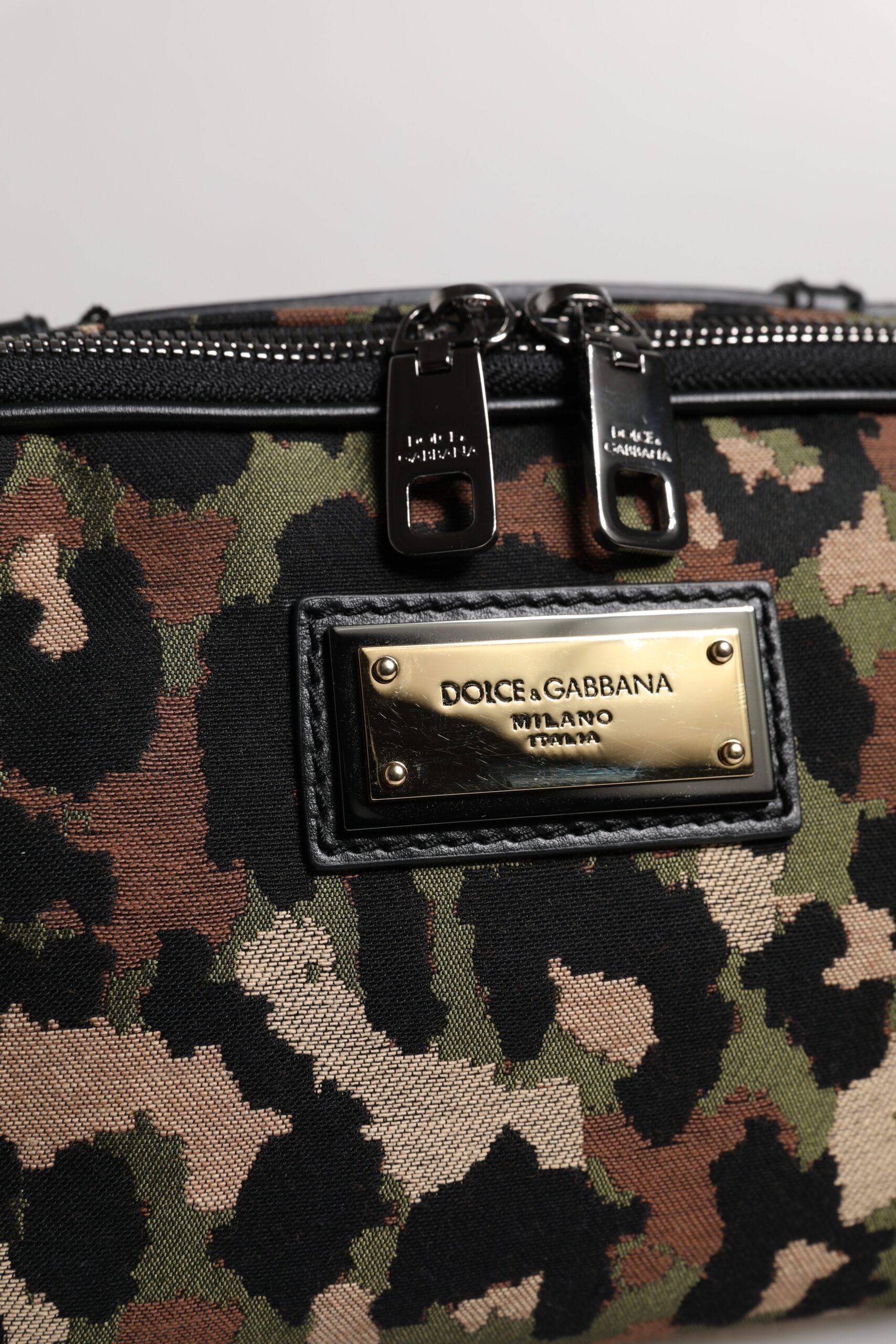 Dolce & Gabbana Multicolor Leopard DG Logo Belt Waist Fanny Pack Men's Bag