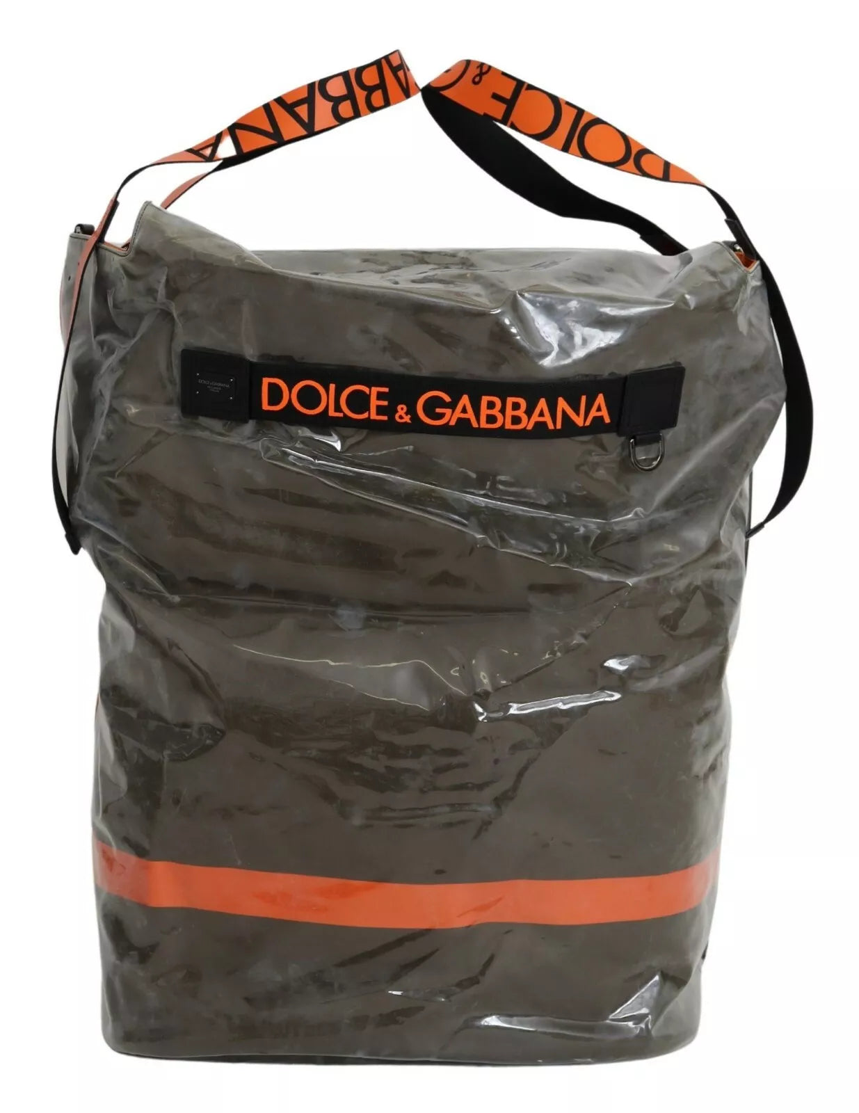 Dolce & Gabbana Green Fashion Expression Oversized Plastic Tote Men's Bag (Pre-Owned)