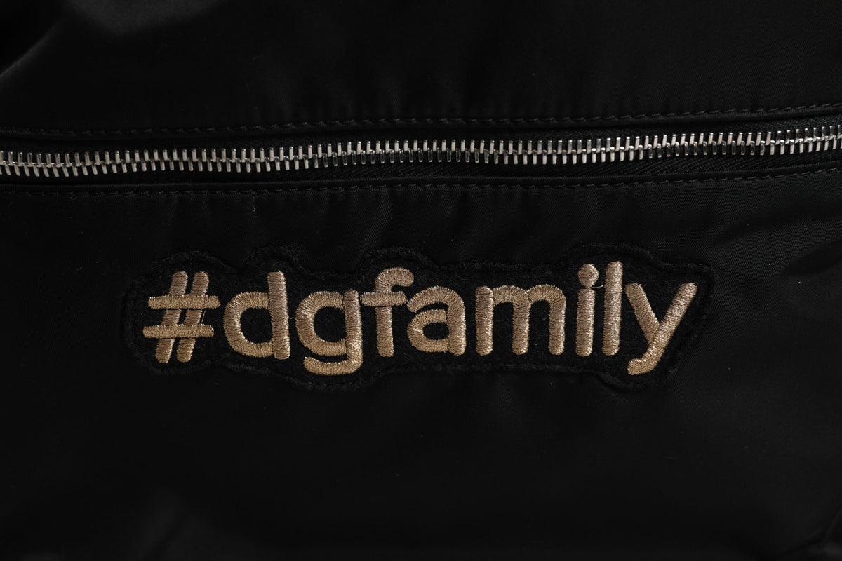 Dolce & Gabbana Black Nylon #DGFAMILY Embellished Backpack VULCANO Men's Bag