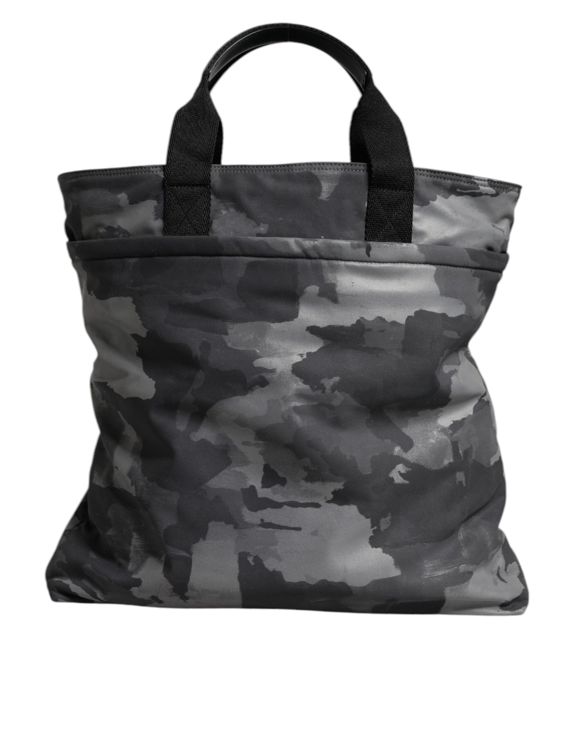 Dolce & Gabbana Black Camouflage Shoulder Strap Logo Plaque Men's Bag (Pre-Owned)