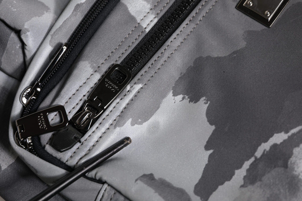 Dolce & Gabbana Black Camouflage Shoulder Strap Logo Plaque Men's Bag (Pre-Owned)