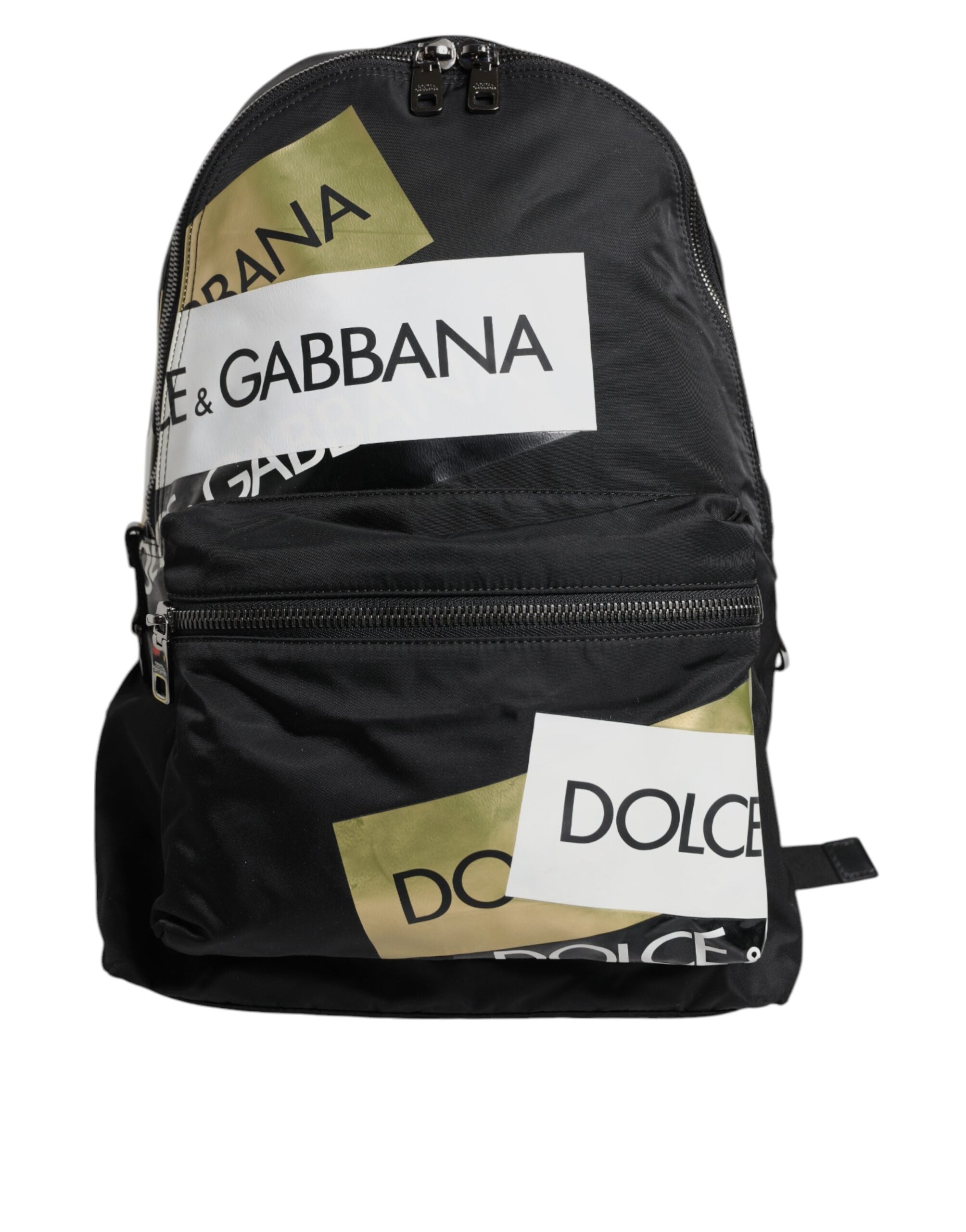 Dolce & Gabbana Black Logo Tape Polyamide School Travel Backpack Men's Bag (Pre-Owned)
