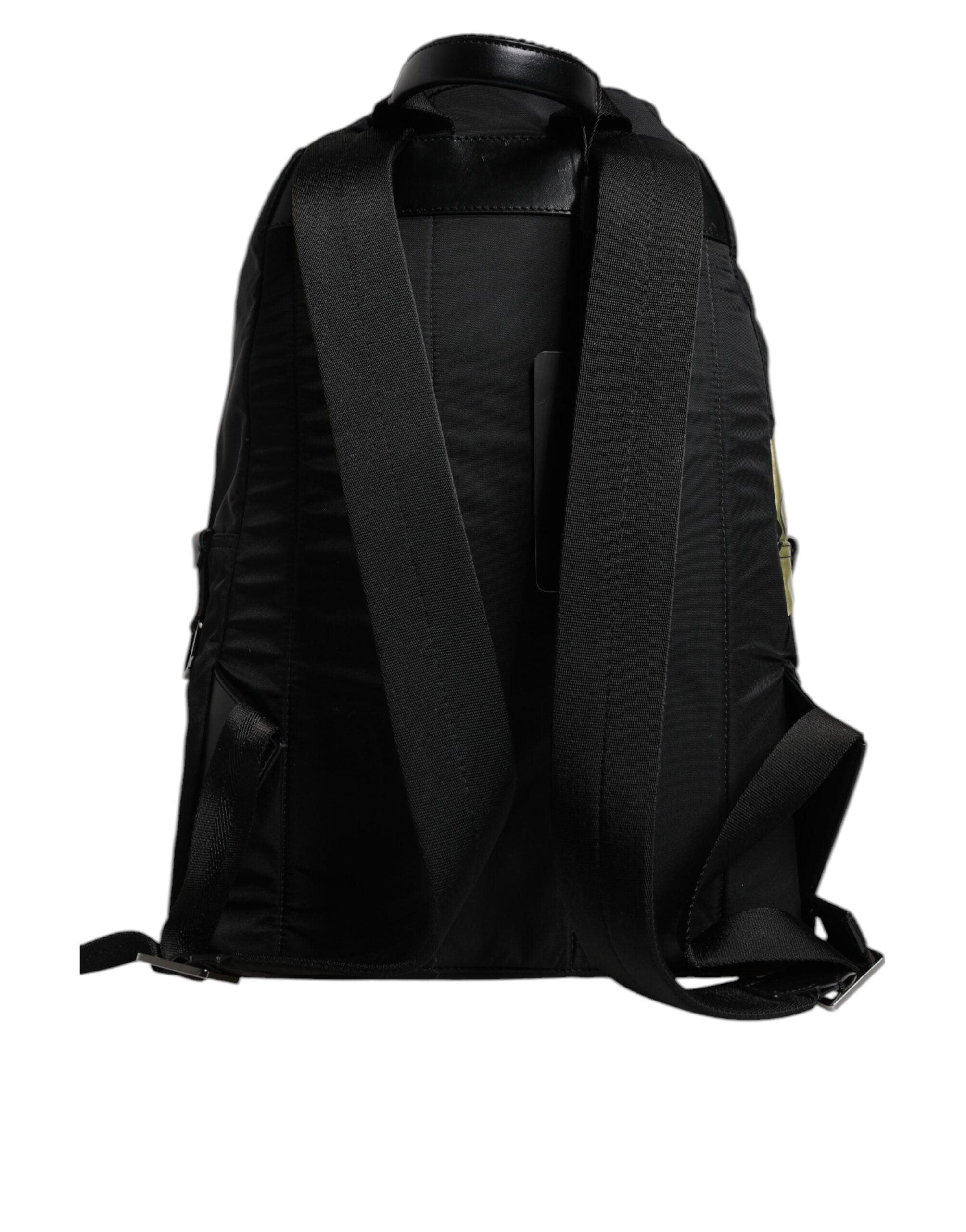 Dolce & Gabbana Black Logo Tape Polyamide School Travel Backpack Men's Bag (Pre-Owned)