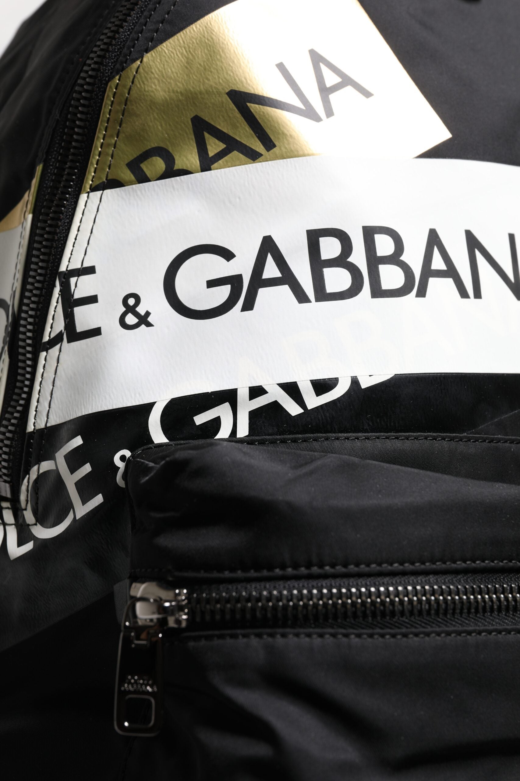 Dolce & Gabbana Black Logo Tape Polyamide School Travel Backpack Men's Bag (Pre-Owned)
