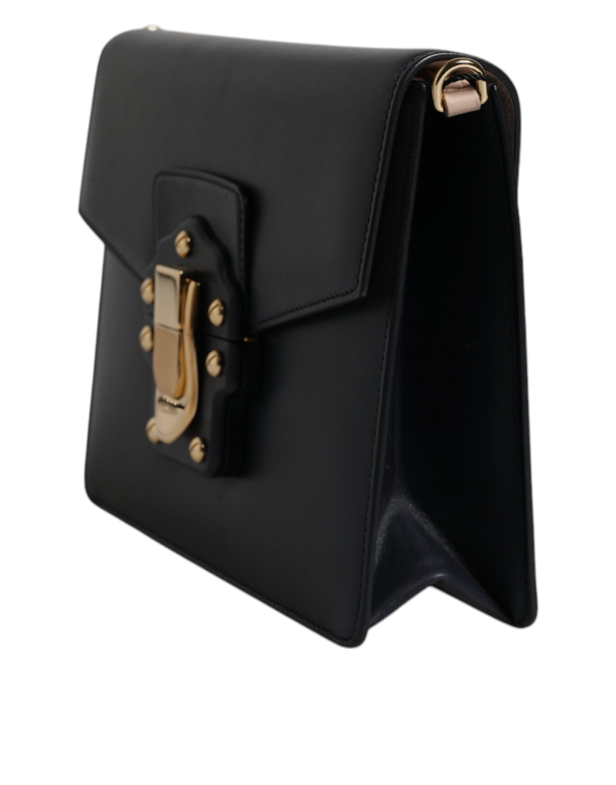Dolce & Gabbana Black Calfskin Leather Shoulder Strap Women's Bag (Pre-Owned)