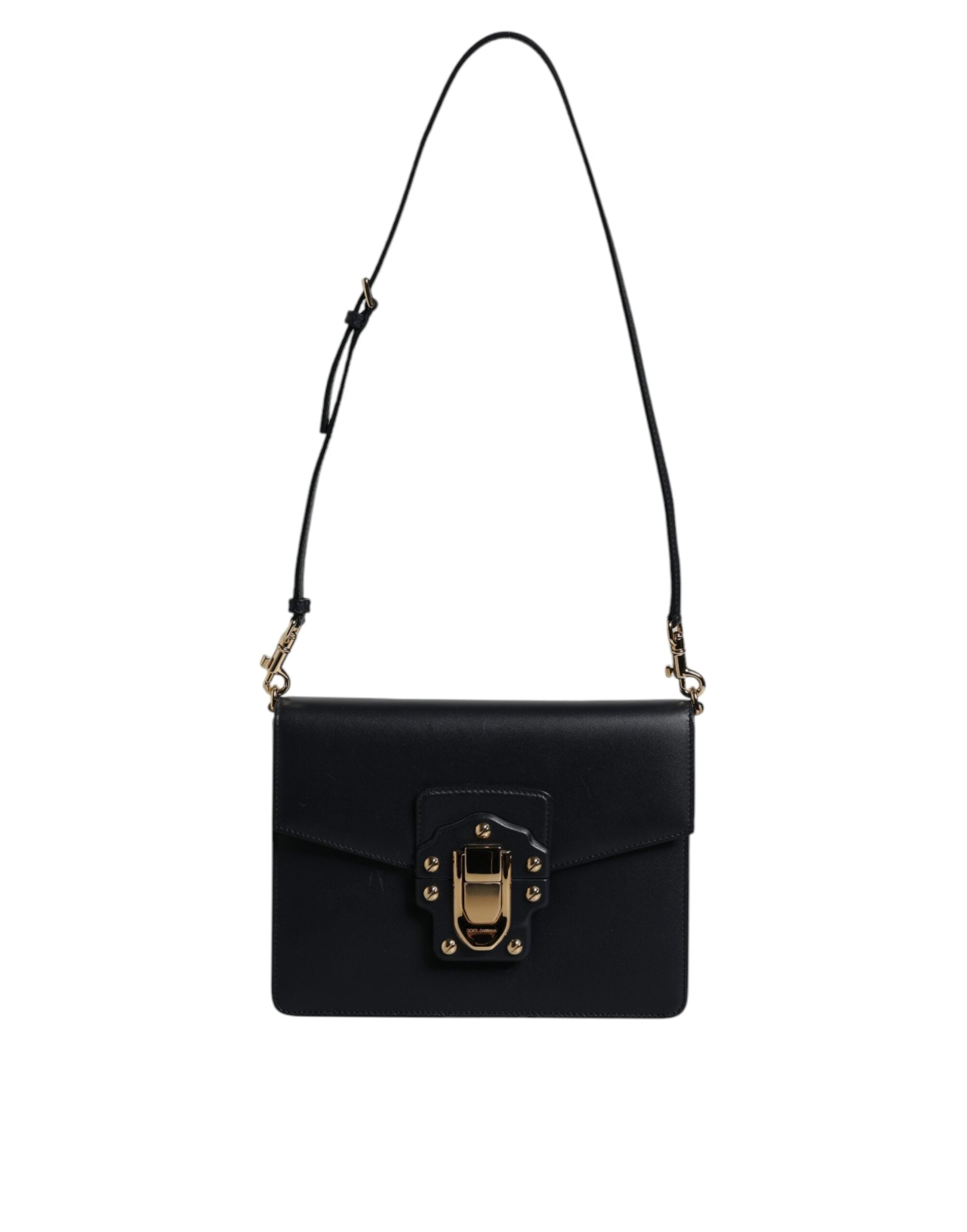 Dolce & Gabbana Black Calfskin Leather Shoulder Strap Women's Bag (Pre-Owned)