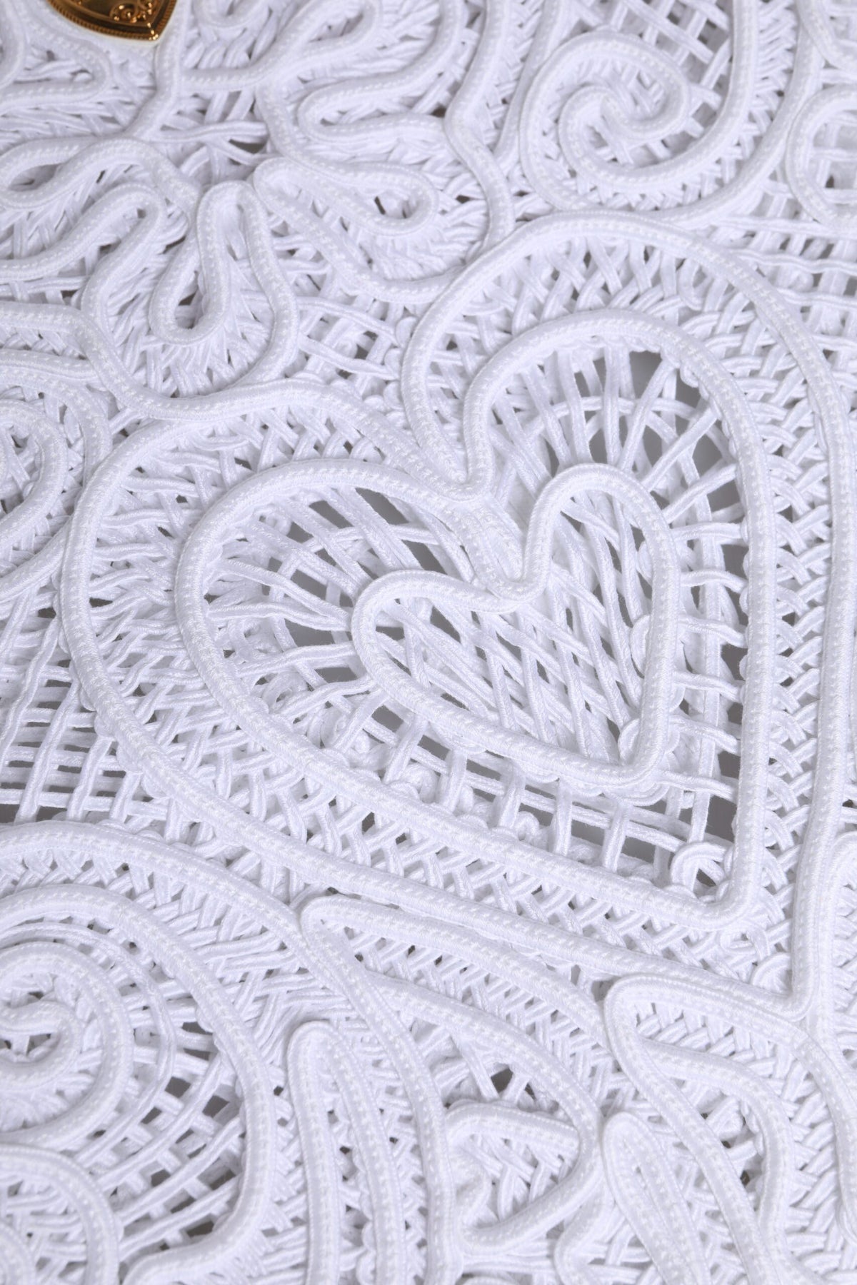 Dolce & Gabbana White Cordonetto Lace Beatrice Tote Shopping Women's Bag (Pre-Owned)