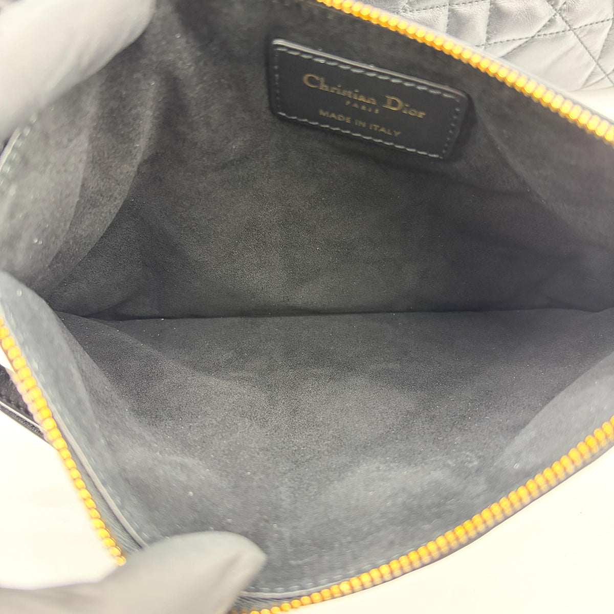 Christian Dior Toujours Macrocannage Quilt Calfskin Black Leather Tote Bag Bag (Pre-Owned)