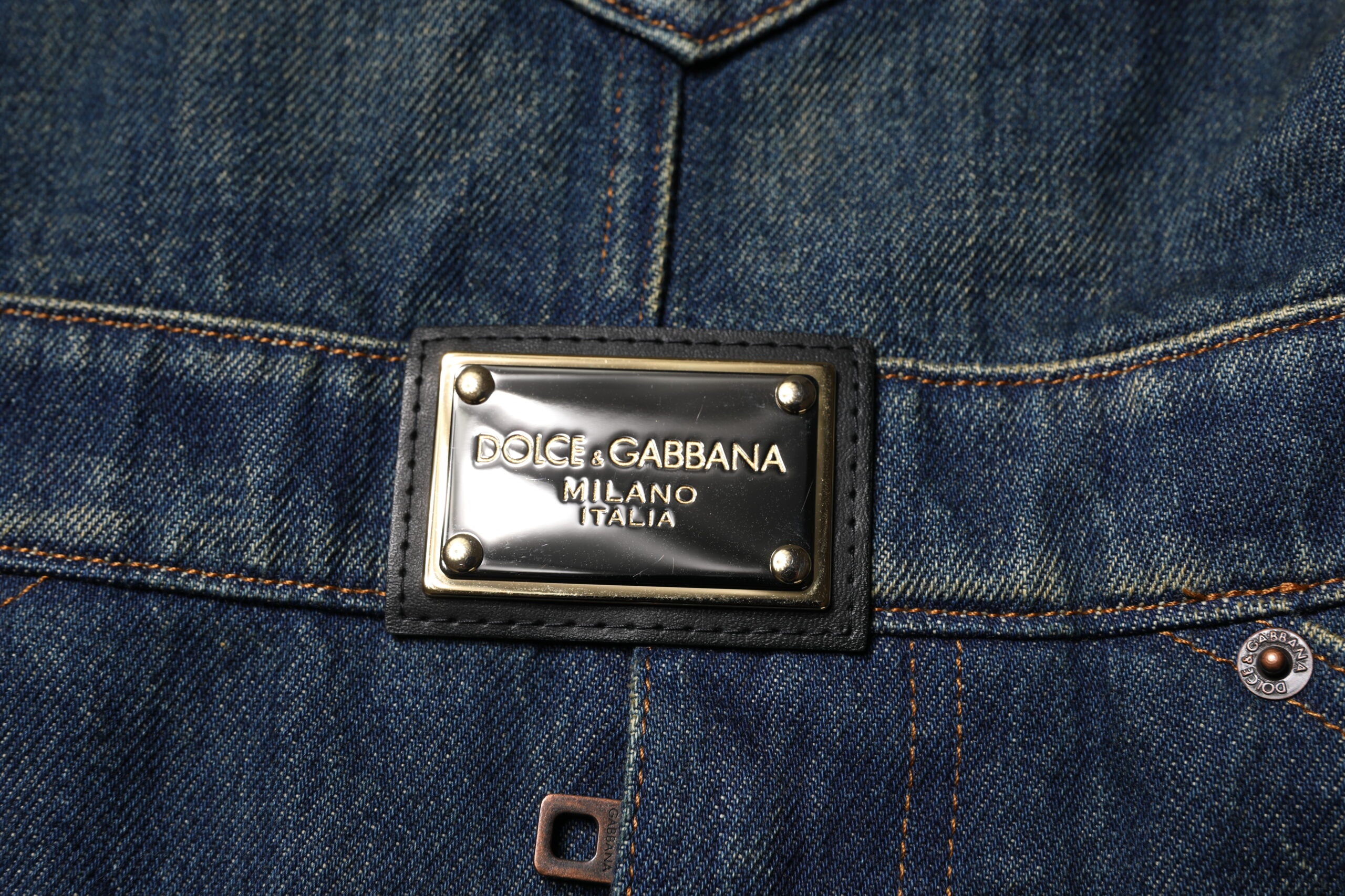 Dolce & Gabbana Dark Blue Cotton Men Jumpsuit Denim Men's Jeans