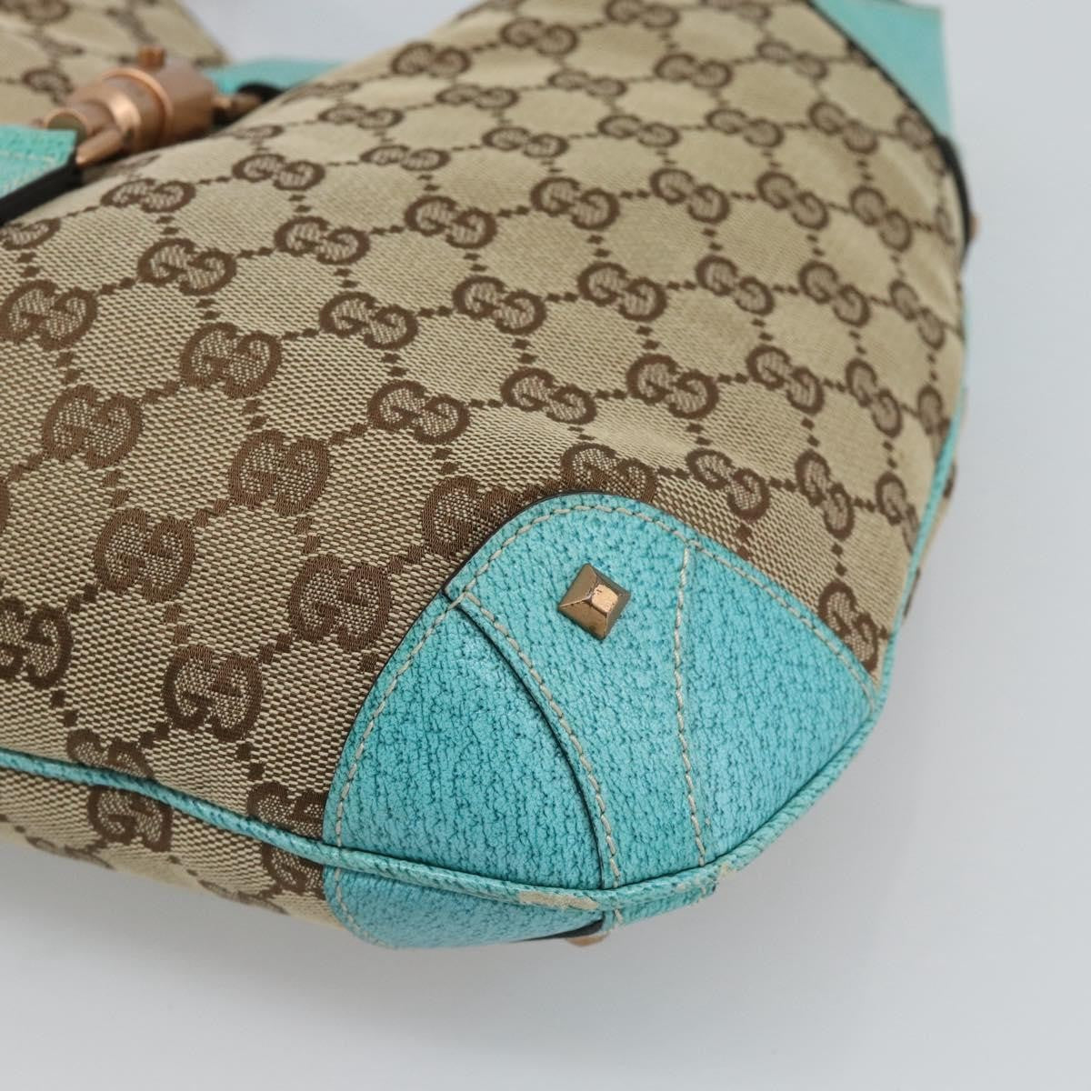 Gucci Jackie Canvas Brown Canvas Handbag (Pre-Owned)