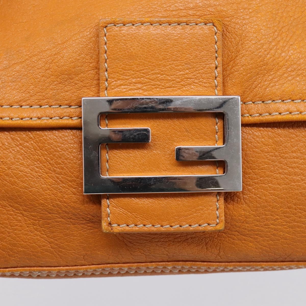 Fendi Selleria Baguette Leather Brown Leather Handbag (Pre-Owned)