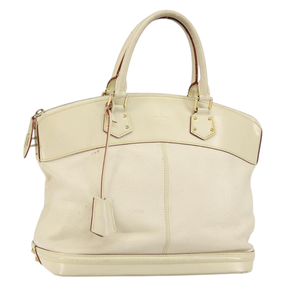 Louis Vuitton Suhali Lockit Leather White Leather Handbag (Pre-Owned)