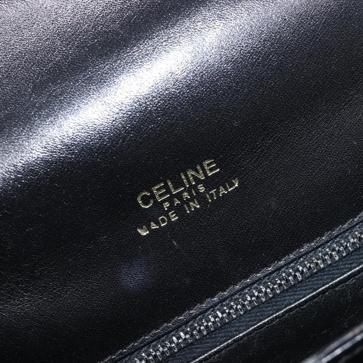 Celine Horse Carriage Leather Black Leather Shoulder Bag Bag (Pre-Owned)
