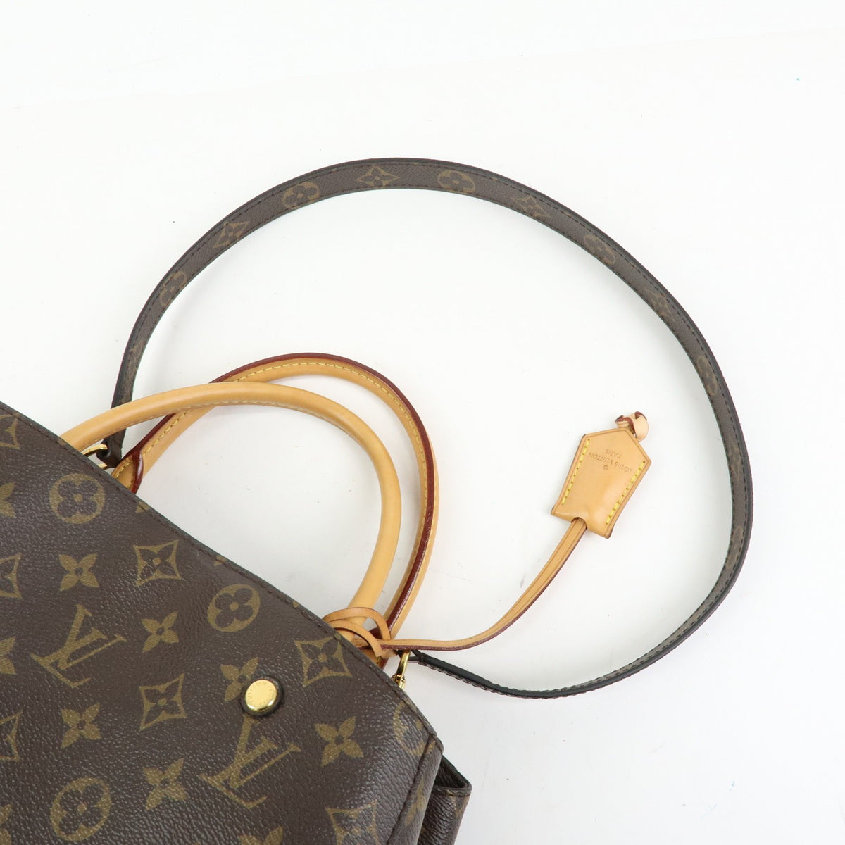 Louis Vuitton Montaigne Monogram Canvas Brown Canvas Handbag (Pre-Owned)