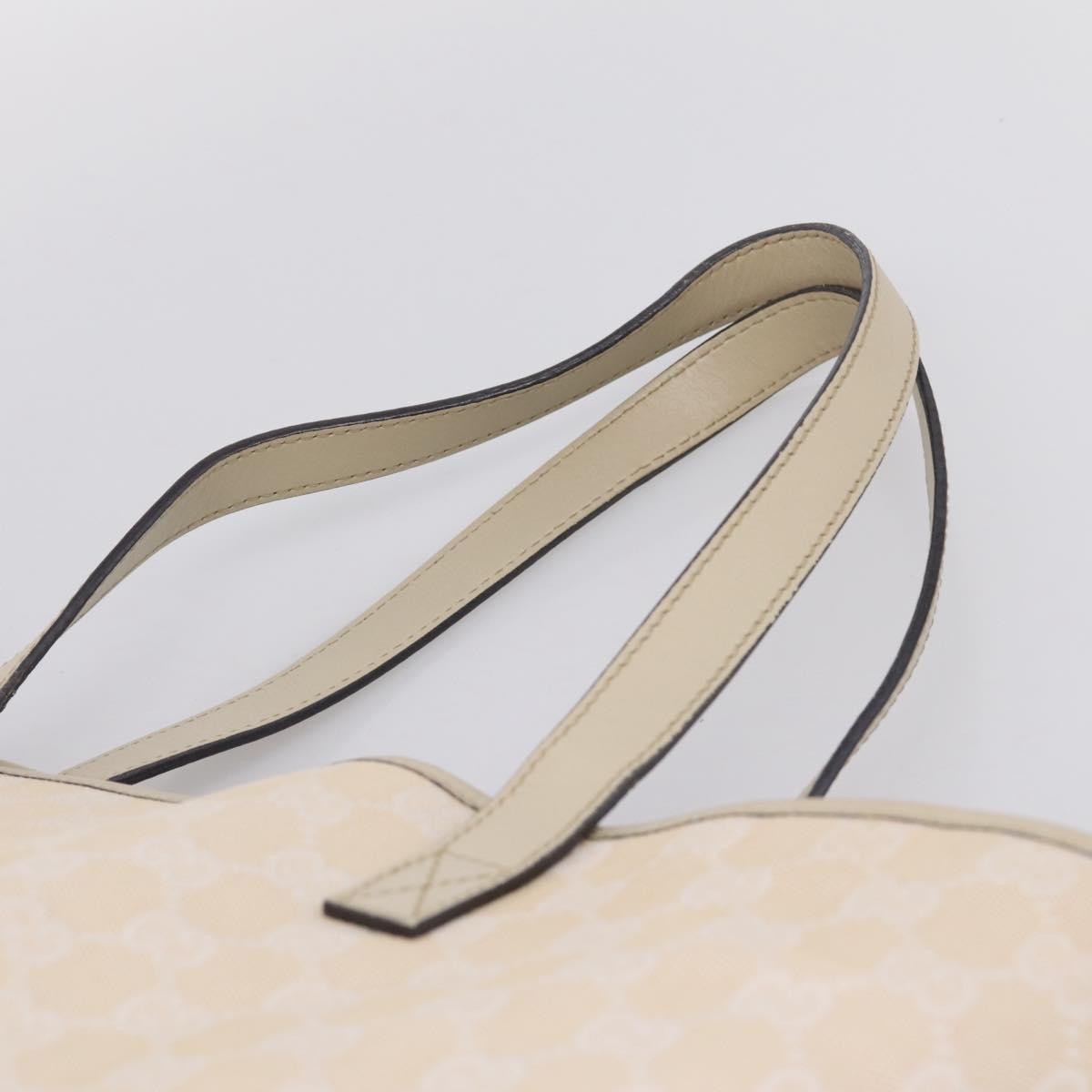 Gucci Open Tote Gg Canvas And Leather Beige Canvas Handbag (Pre-Owned)