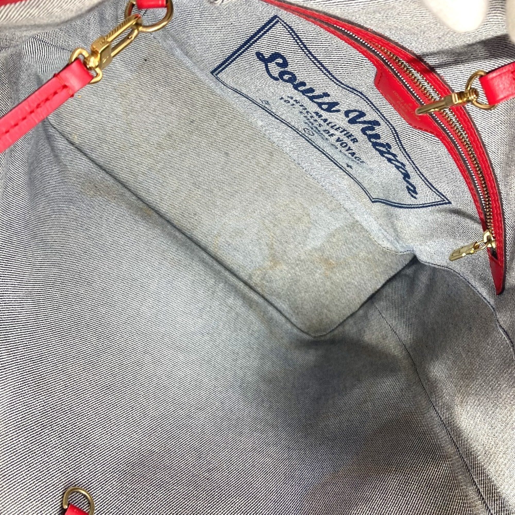 Louis Vuitton Neverfull Tote Damier And Monogram Patchwork Denim Blue Denim_Jeans Shoulder Bag Bag (Pre-Owned)
