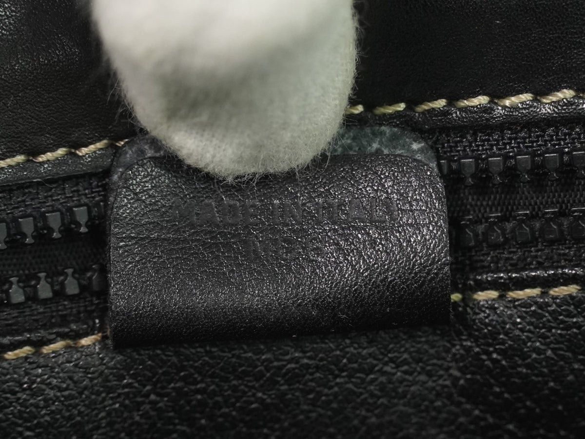 Celine Flap Shoulder Leather Black Leather Shoulder Bag Bag (Pre-Owned)