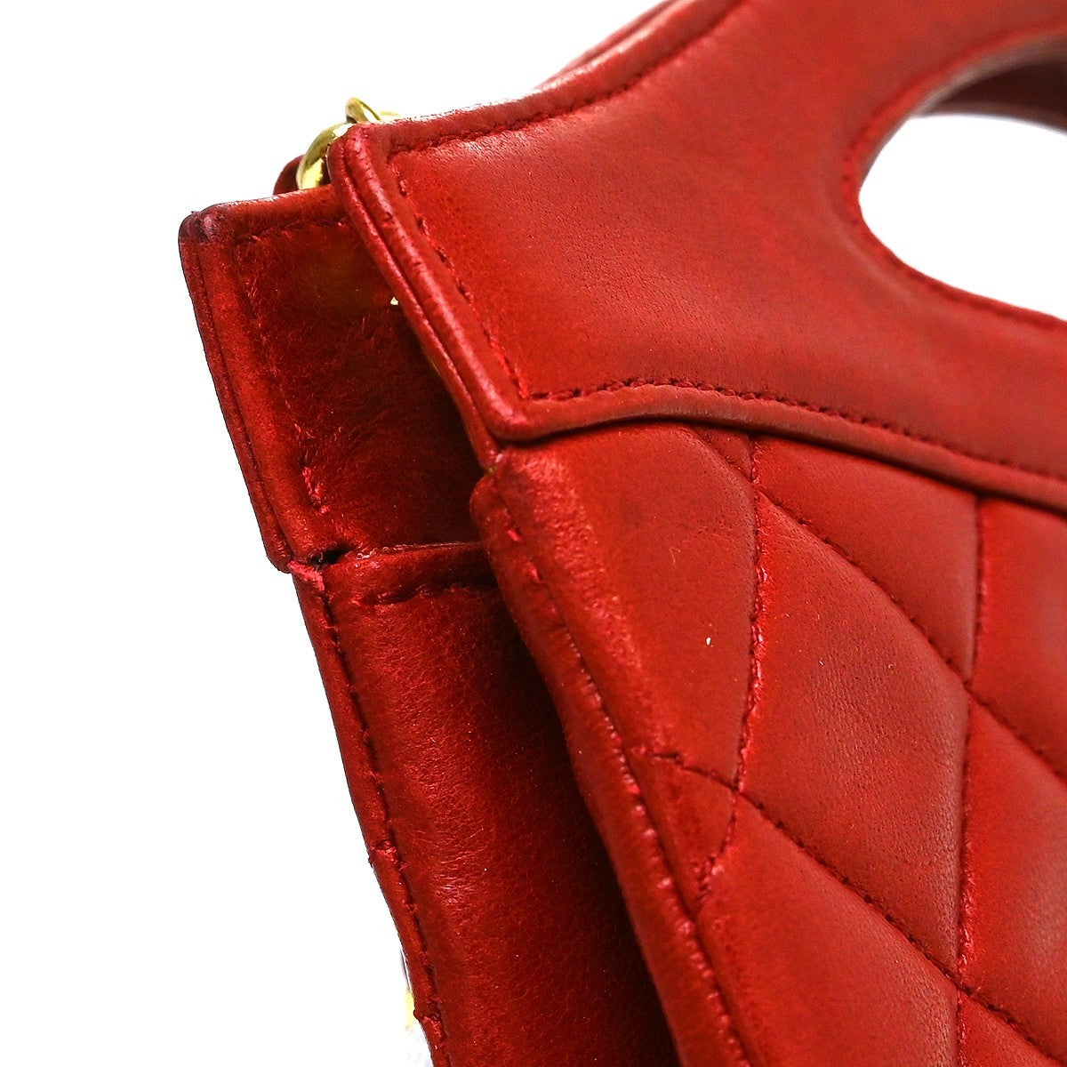 Chanel 31 Shopping Quilted Lambskin Red Leather Shoulder Bag Bag (Pre-Owned)