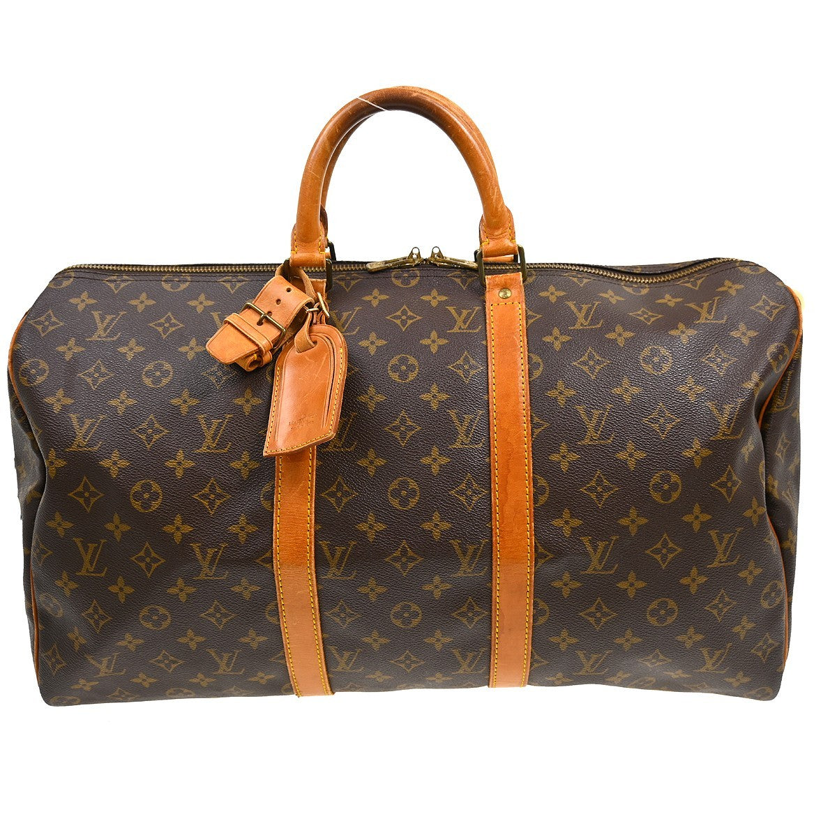 Louis Vuitton Keepall Monogram Brown Canvas Travel Bag Bag (Pre-Owned)