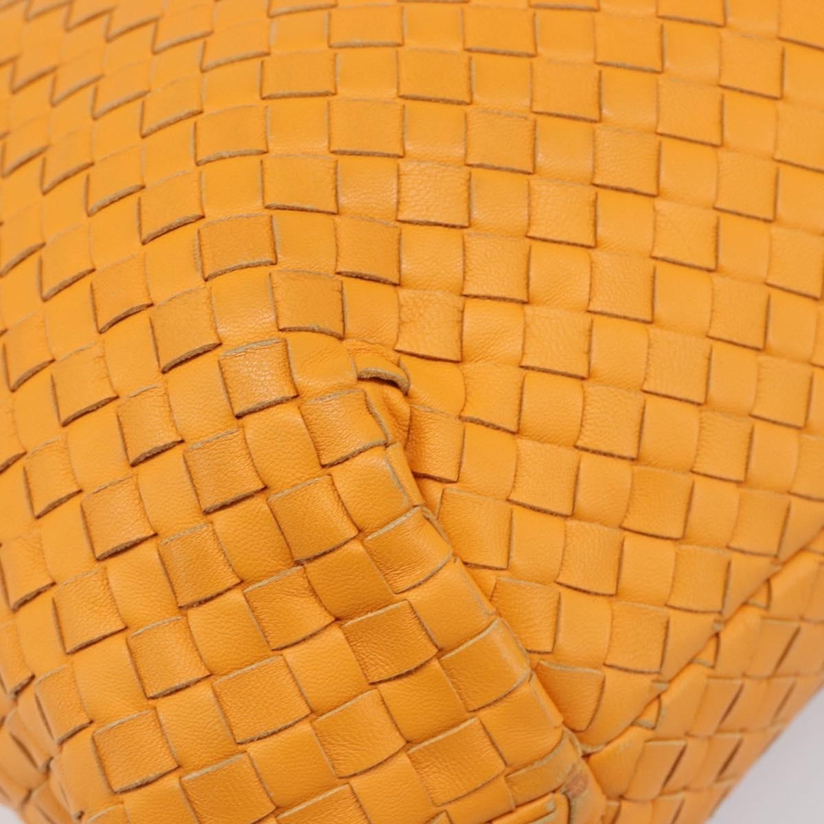Bottega Veneta Capri Intrecciato Nappa Orange Leather Tote Bag Bag (Pre-Owned)