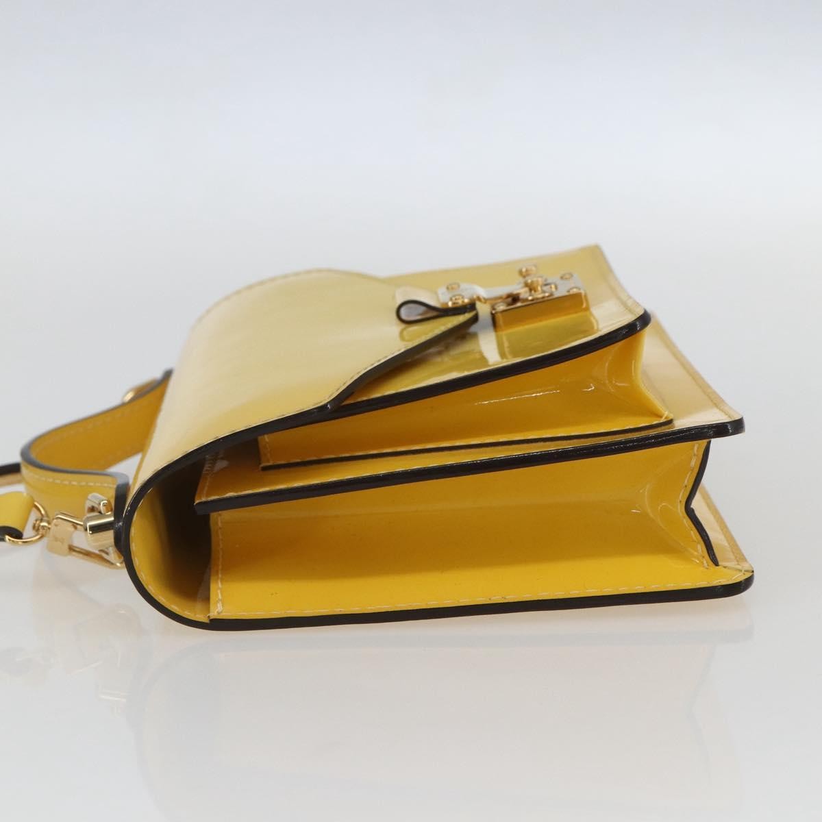 Louis Vuitton Monceau Vernis Yellow Patent_Leather Handbag (Pre-Owned)