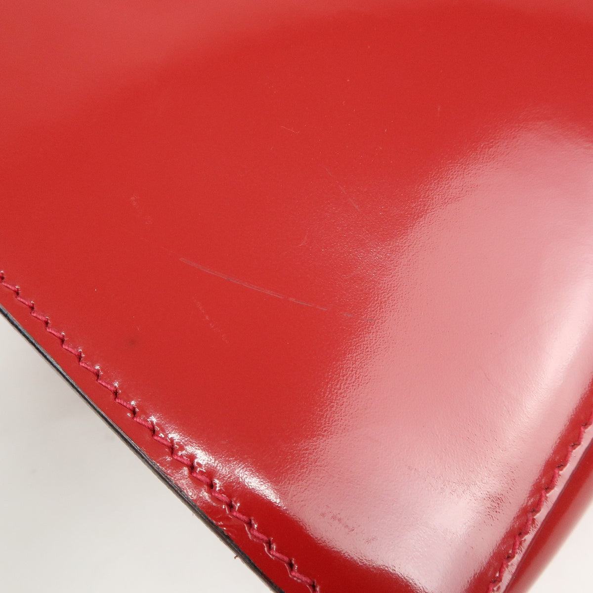 Salvatore Ferragamo Shoulder Bag Patent Leather Red Patent_Leather Shoulder Bag Bag (Pre-Owned)