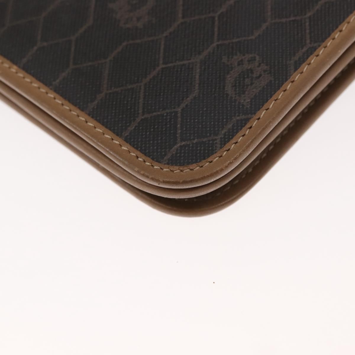 Christian Dior Vintage Honeycomb Chain Canvas Black Canvas Shoulder Bag Bag (Pre-Owned)