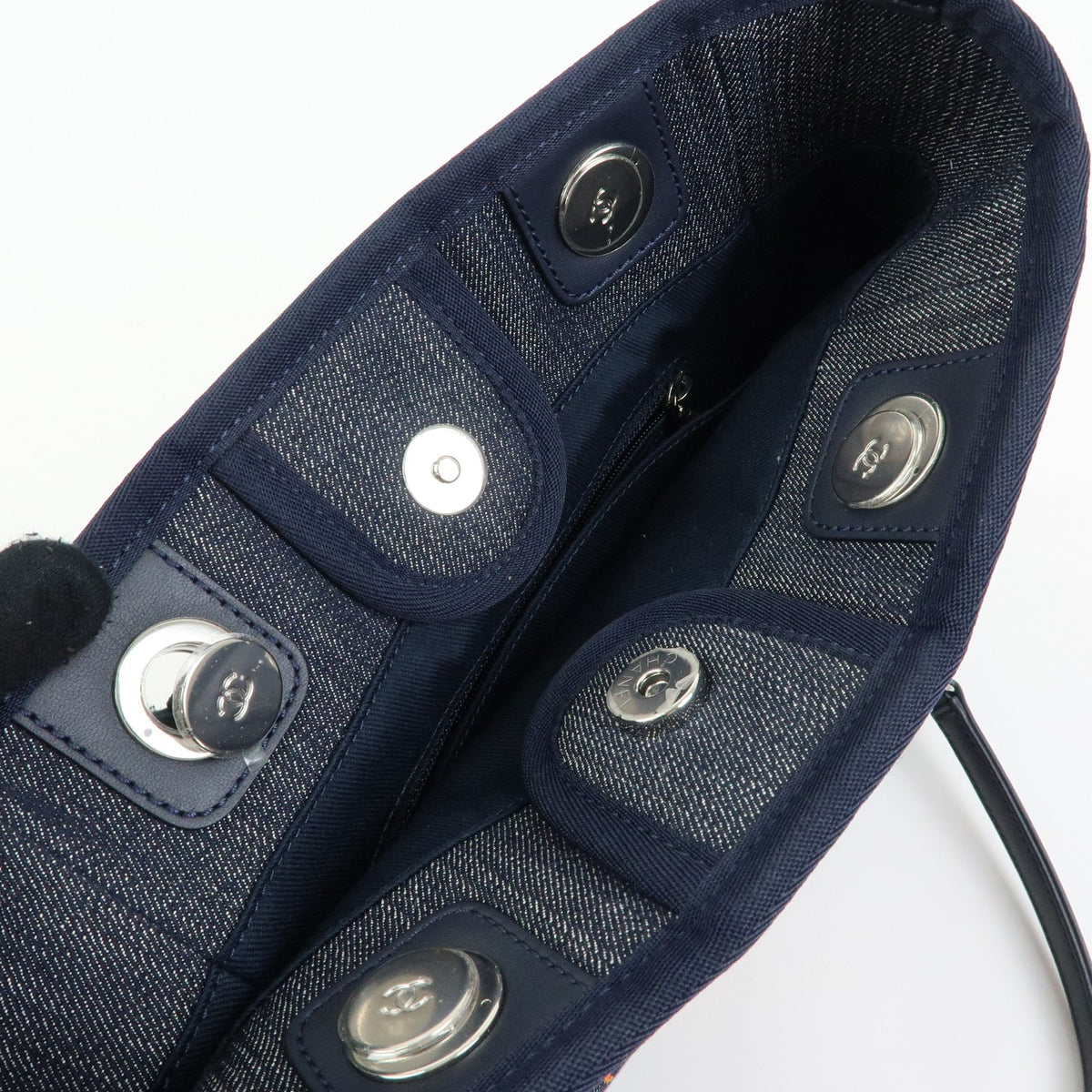Chanel Deauville Denim Blue Denim_Jeans Tote Bag Bag (Pre-Owned)