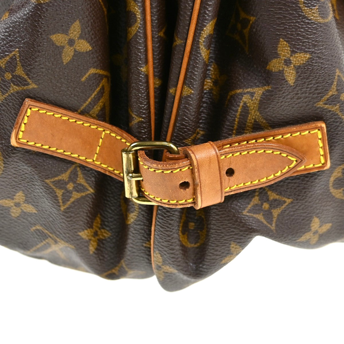 Louis Vuitton Saumur Monogram Canvas Brown Canvas Shoulder Bag Bag (Pre-Owned)