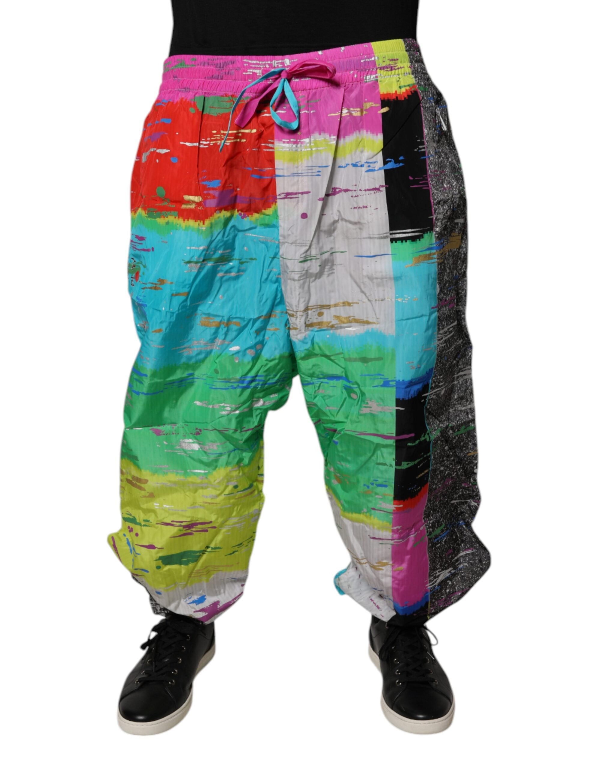 Dolce & Gabbana Multicolor Patchwork Mid Waist SweatMen's Men's Pants