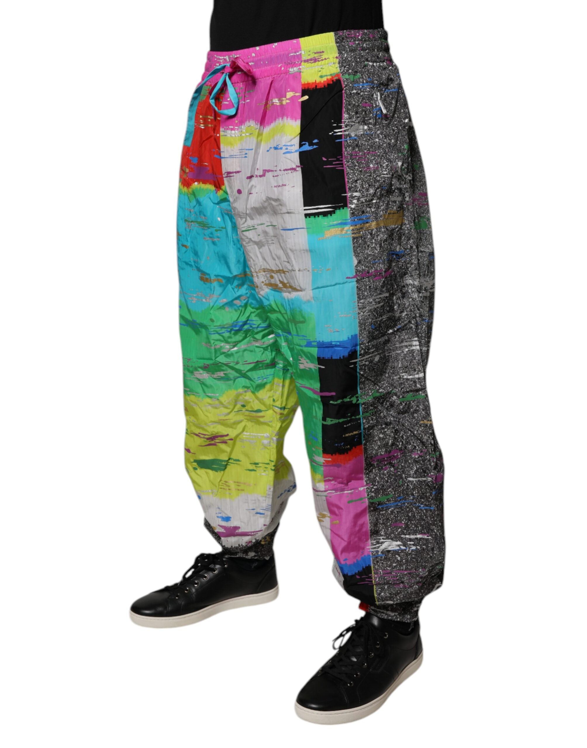 Dolce & Gabbana Multicolor Patchwork Mid Waist SweatMen's Men's Pants