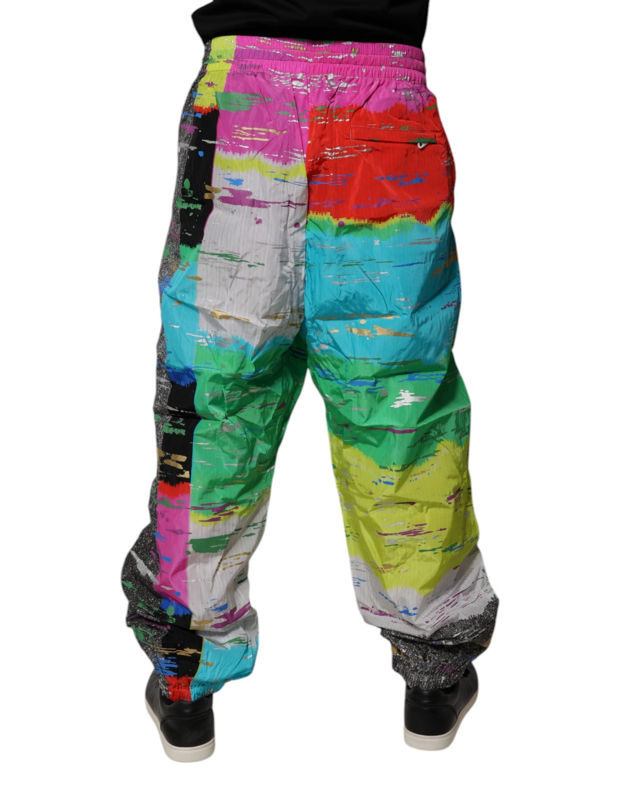 Dolce & Gabbana Multicolor Patchwork Mid Waist SweatMen's Men's Pants
