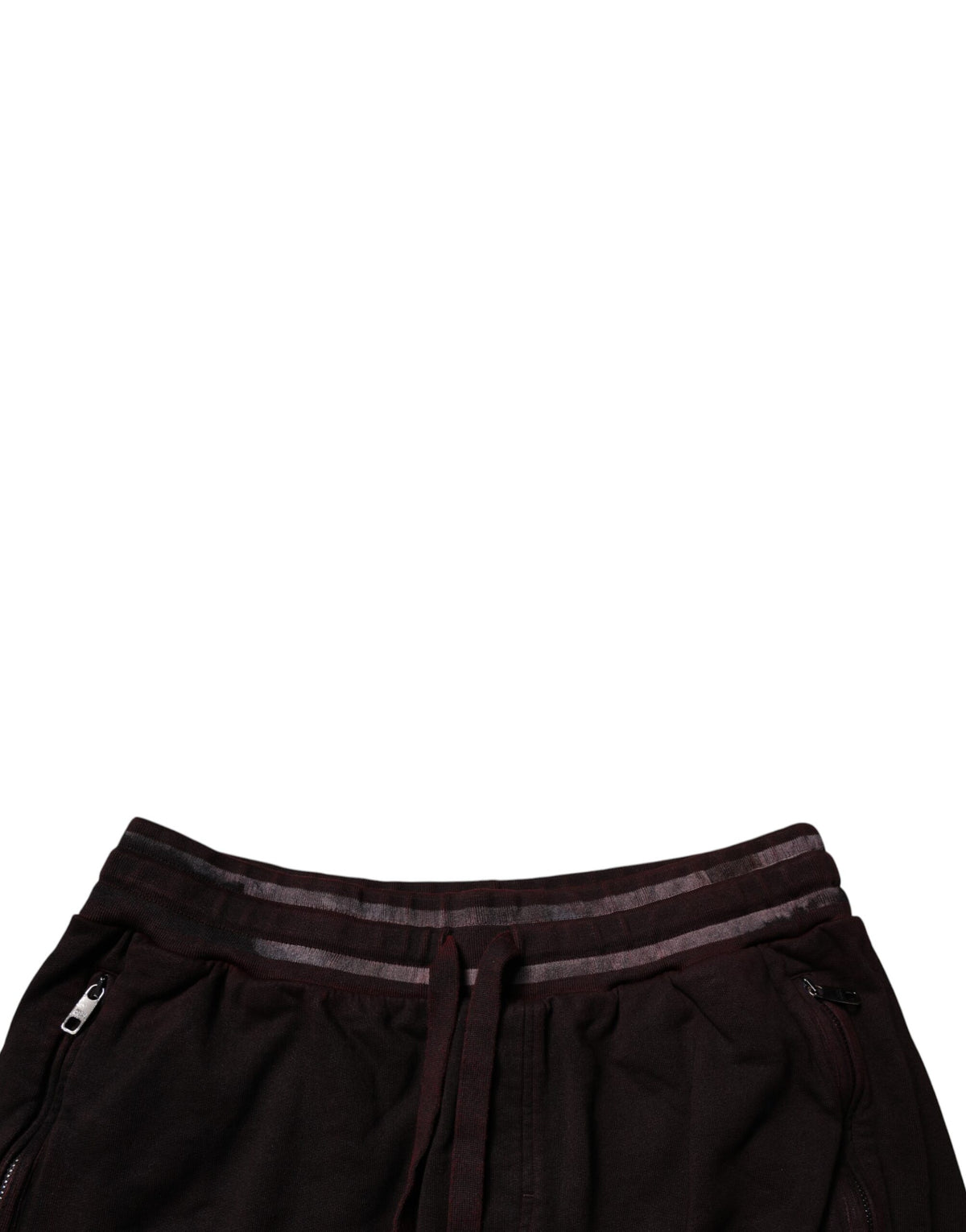 Dolce & Gabbana Maroon Cotton Logo Plaque Men Bermuda Men's Shorts