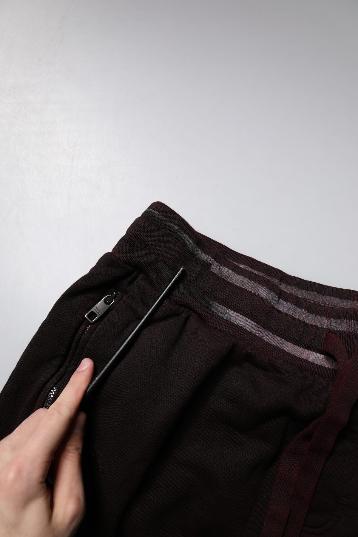 Dolce & Gabbana Maroon Cotton Logo Plaque Men Bermuda Men's Shorts