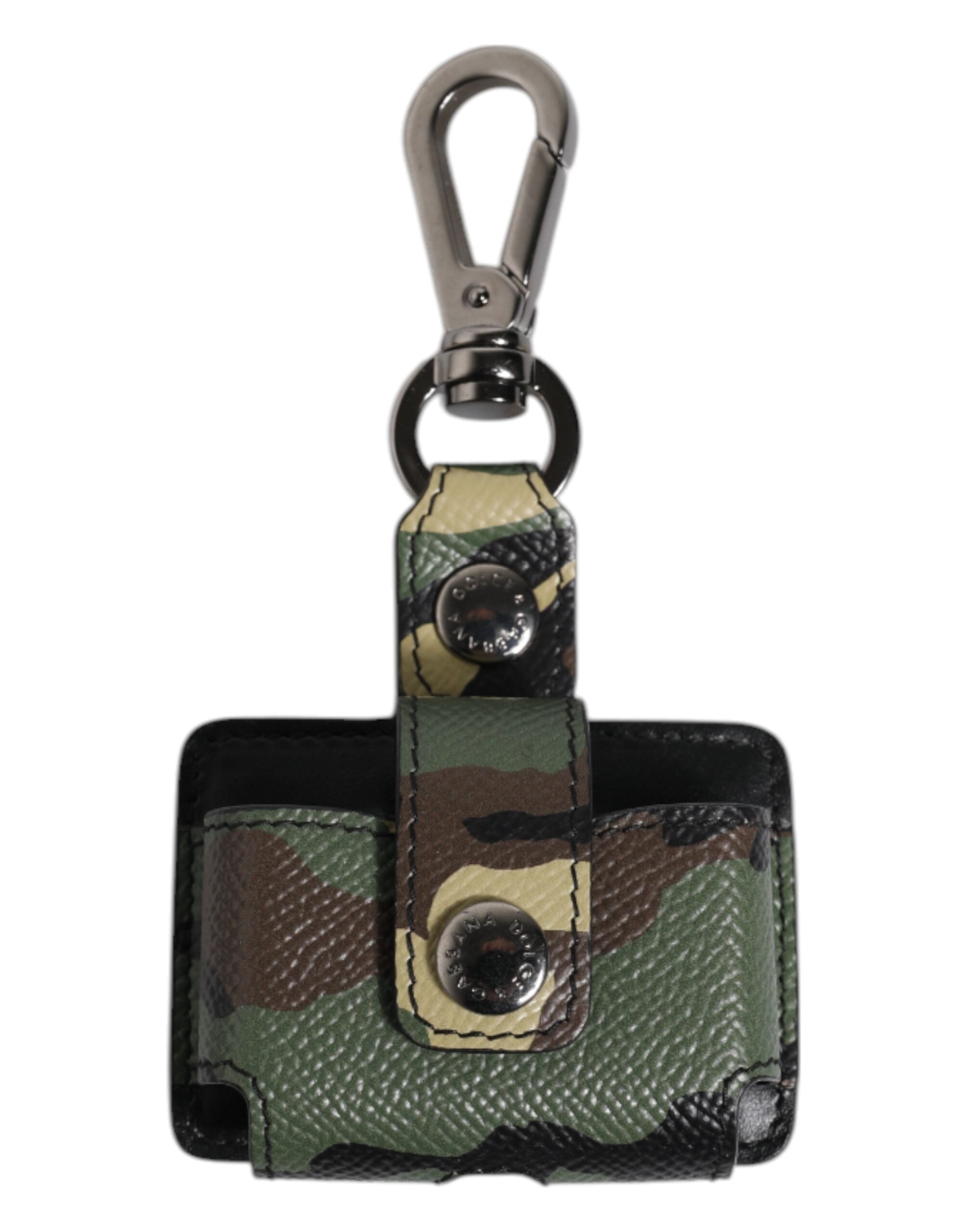 Dolce & Gabbana Multicolor Camouflage Leather Airpods Men's Case
